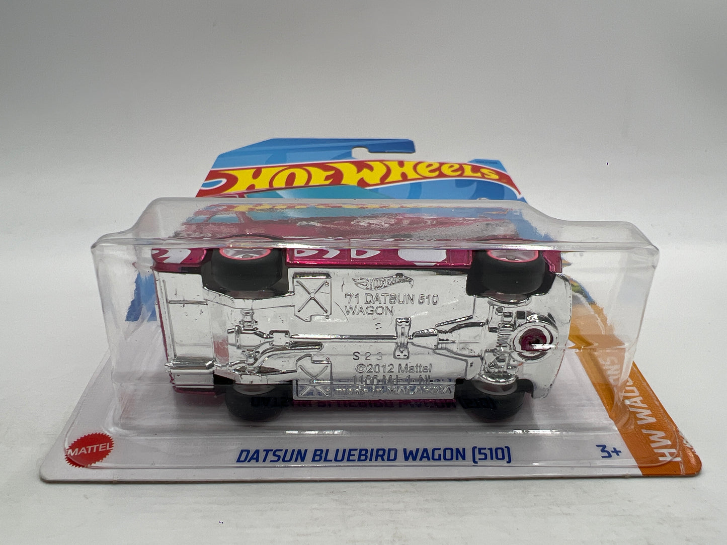 2023 Hot Wheels Super Treasure Hunt Intl Card #235 Datsun Bluebird Wagon 510 Pink W/Protector