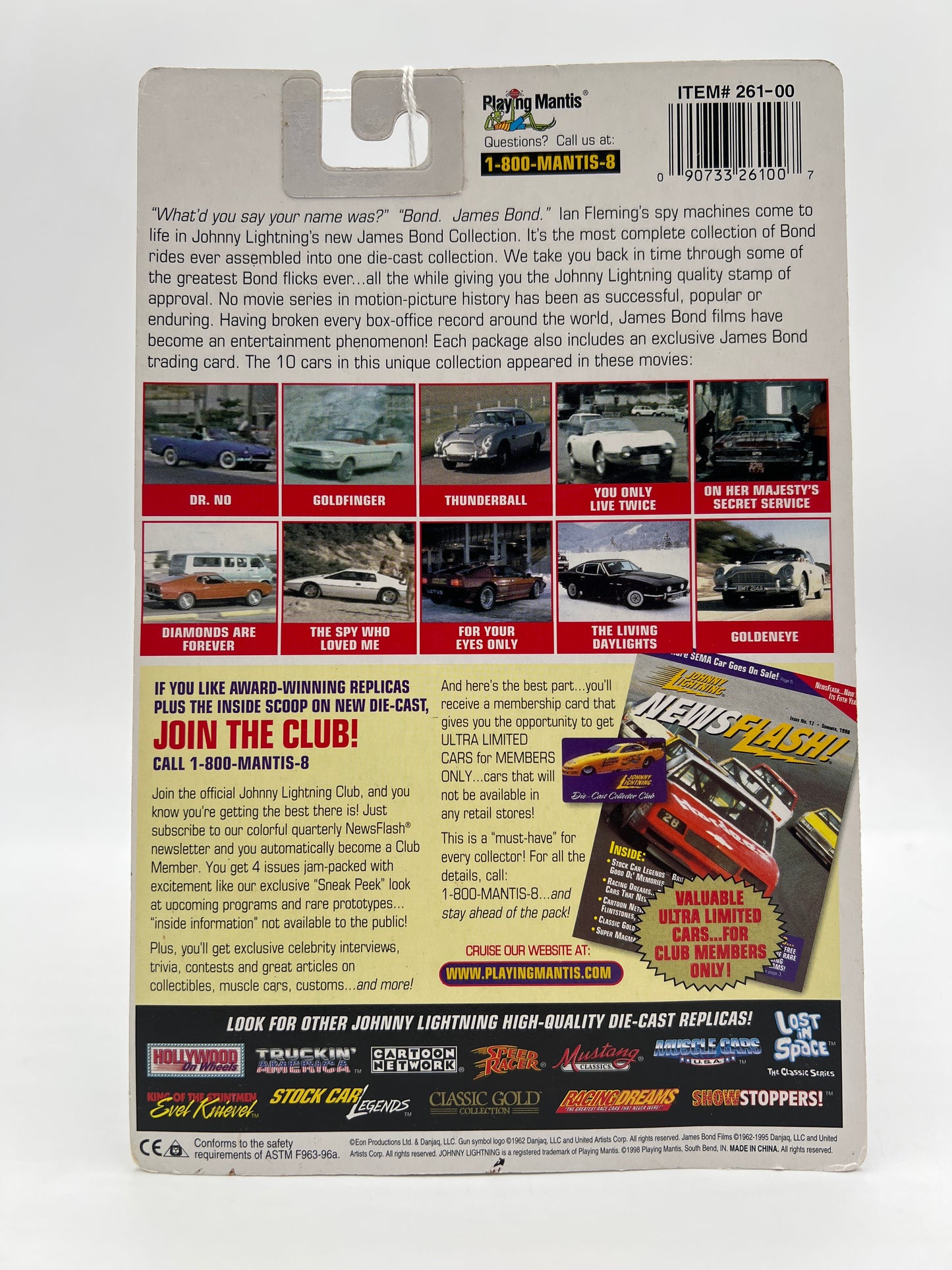 Johnny Lightning James Bond 007 Diamonds Are Forever 1973 Ford Mustang Red 218F