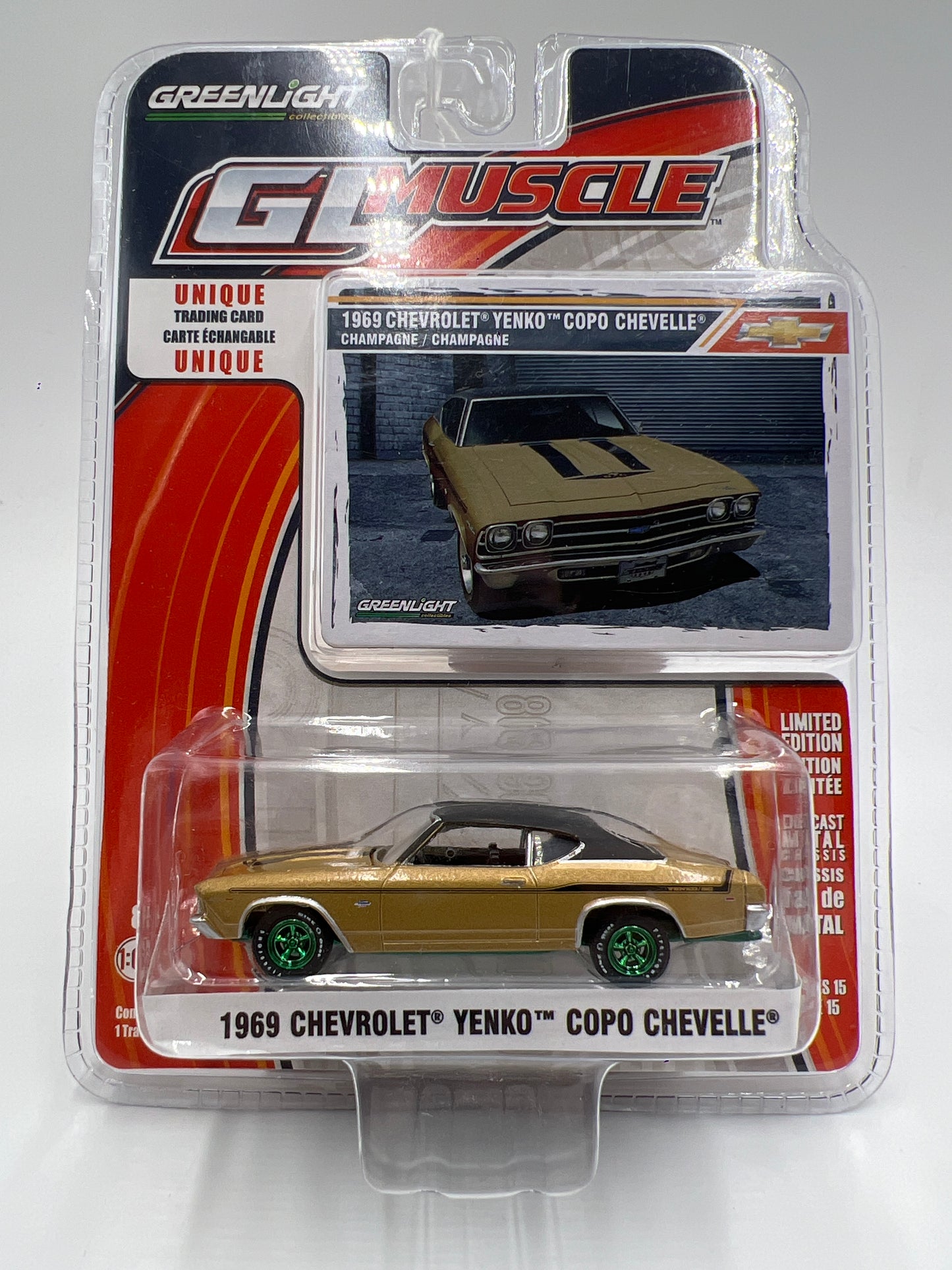 Greenlight GL Muscle Series 15 CHASE 1969 Chevrolet Yenko Copo Chevelle Gold