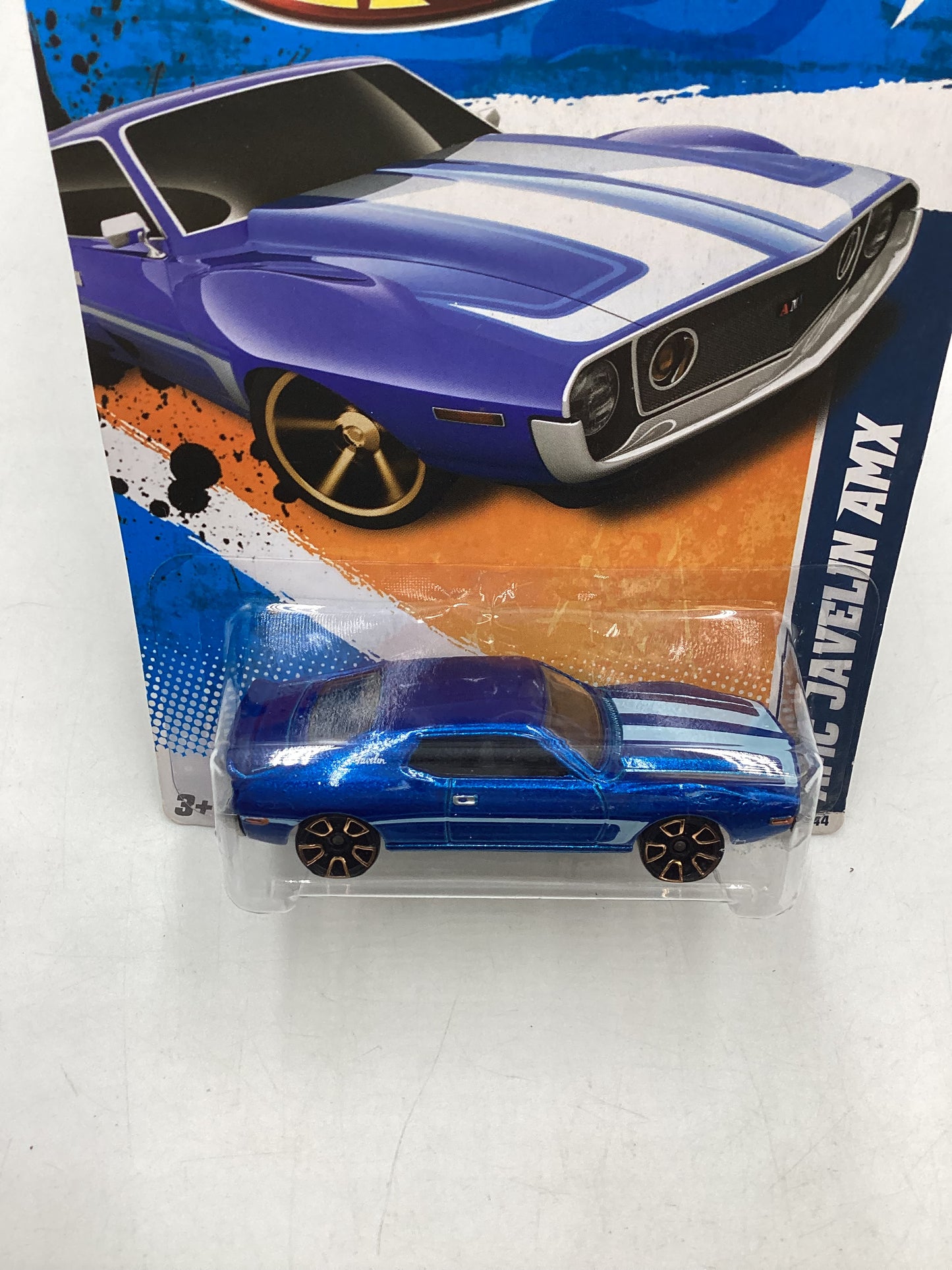 2011 Hot wheels #142 Faster Than Ever AMC Javelin AMX Blue Kmart KDays 236B