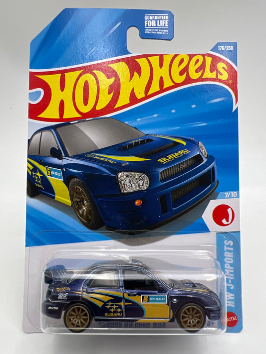 2026 Hot Wheels Super Treasure Hunt #176 Subaru Impreza WRX Blue W/Protector