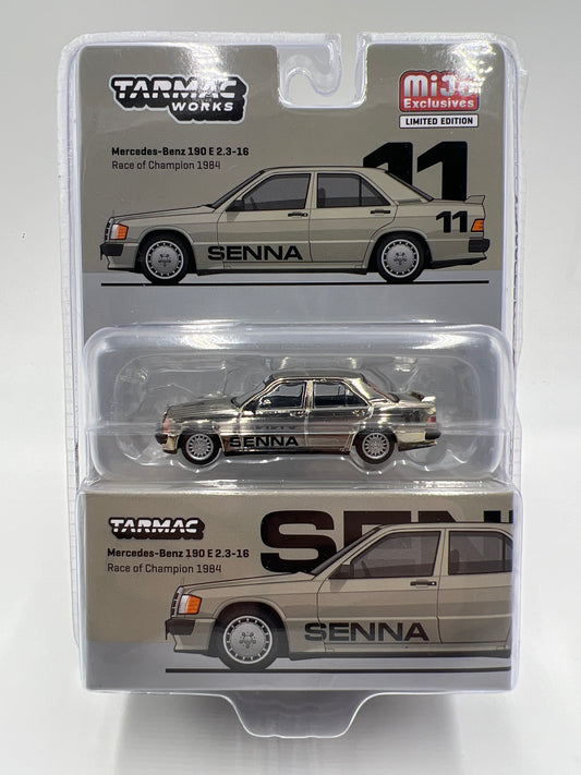 Tarmac Works Mijo Exclusives CHASE Mercedes-Benz 190 E 2.3-16 Senna Race Of Champion 1984