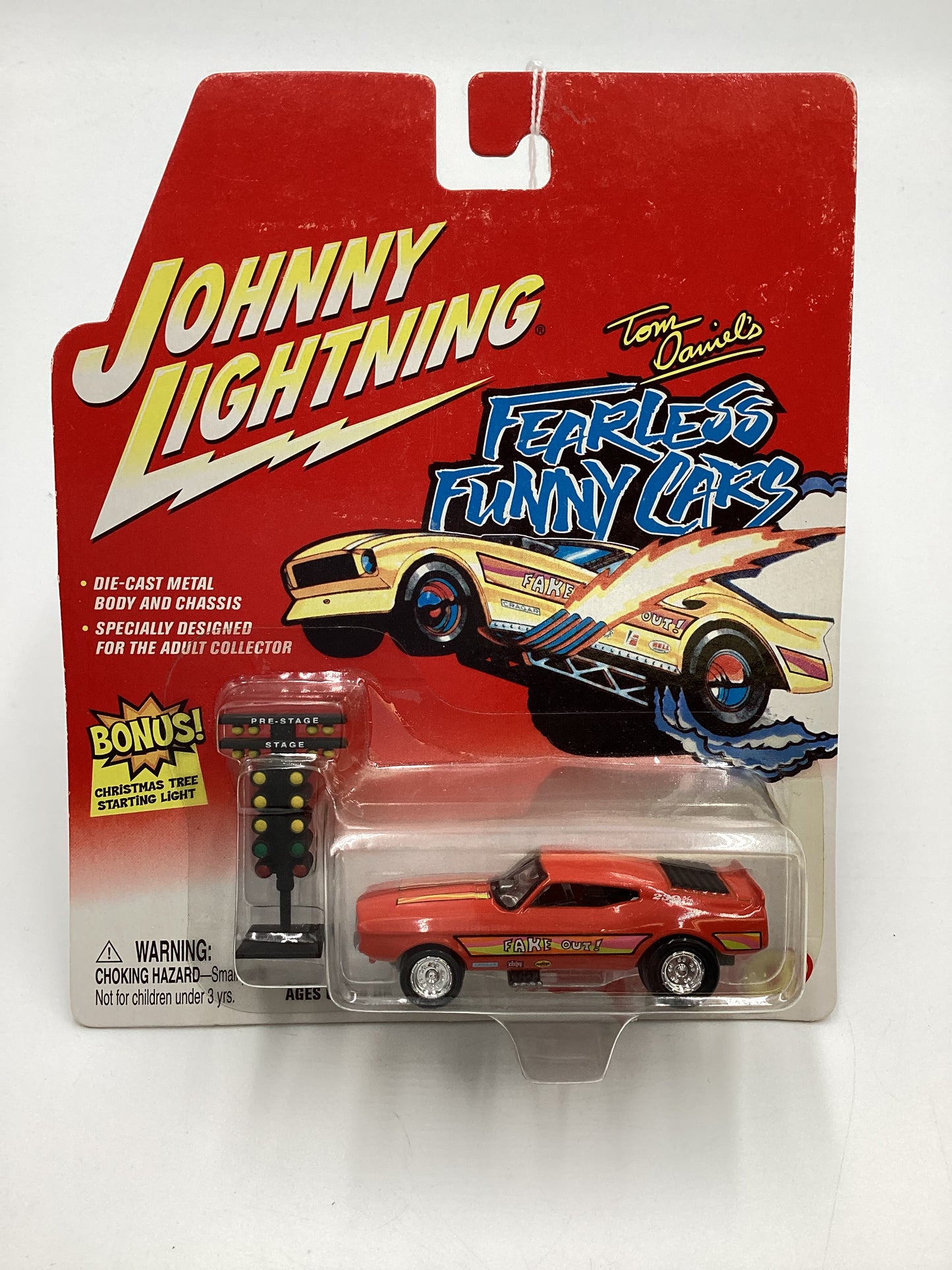 Johnny Lightning Tom Daniels Fearless Funny Cars #1 FakeOut Orange W/Starting Tree 222G