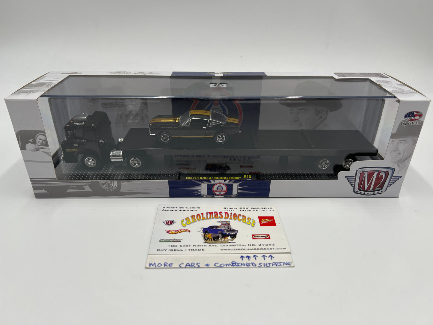 M2 Machines Auto Haulers Carroll Shelby 1964 Ford C-950 & 1966 Shelby GT350H R15