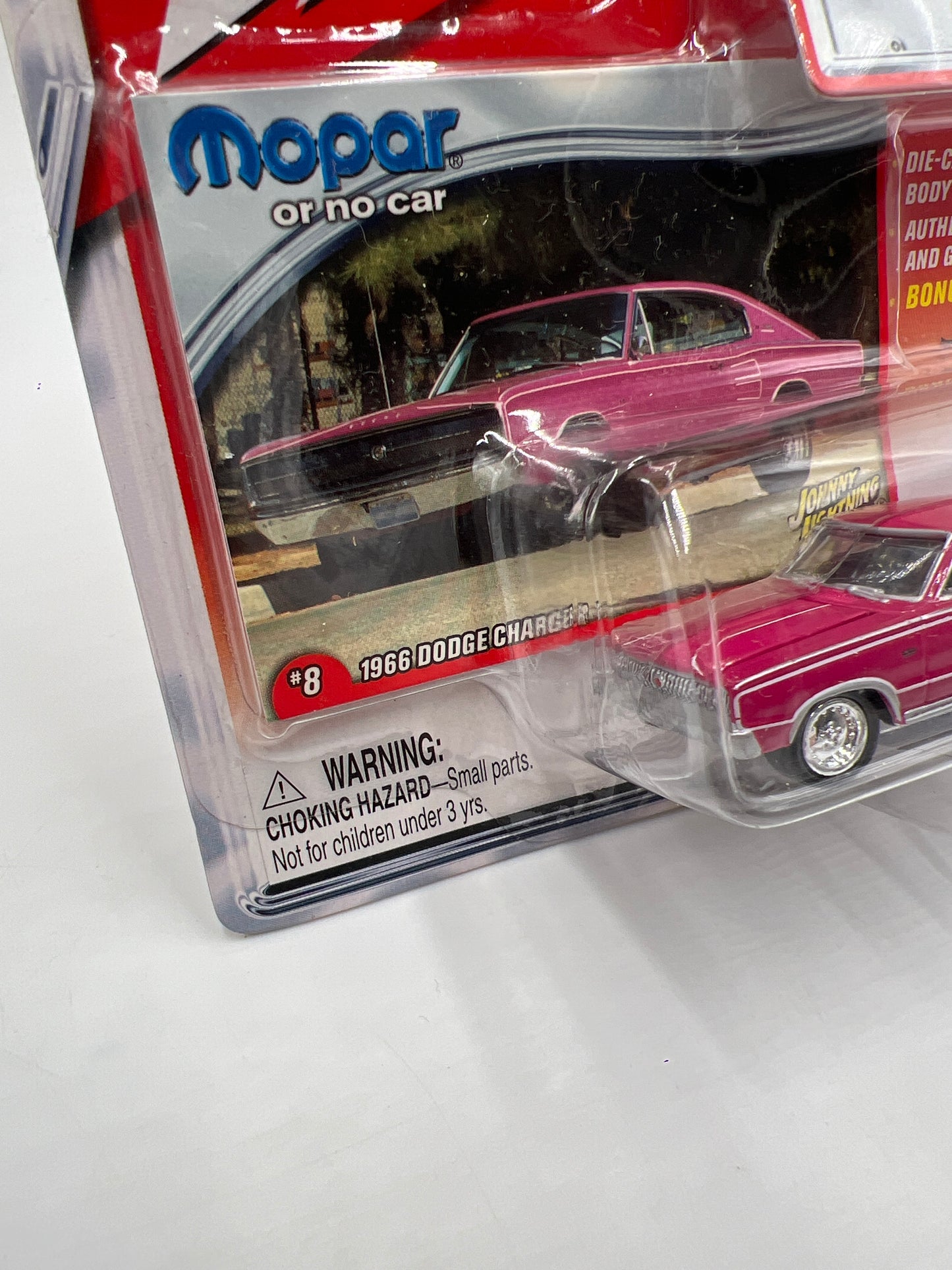 Johnny Lightning Mopar Or No Car #8 1966 Dodge Charger Pink 219D