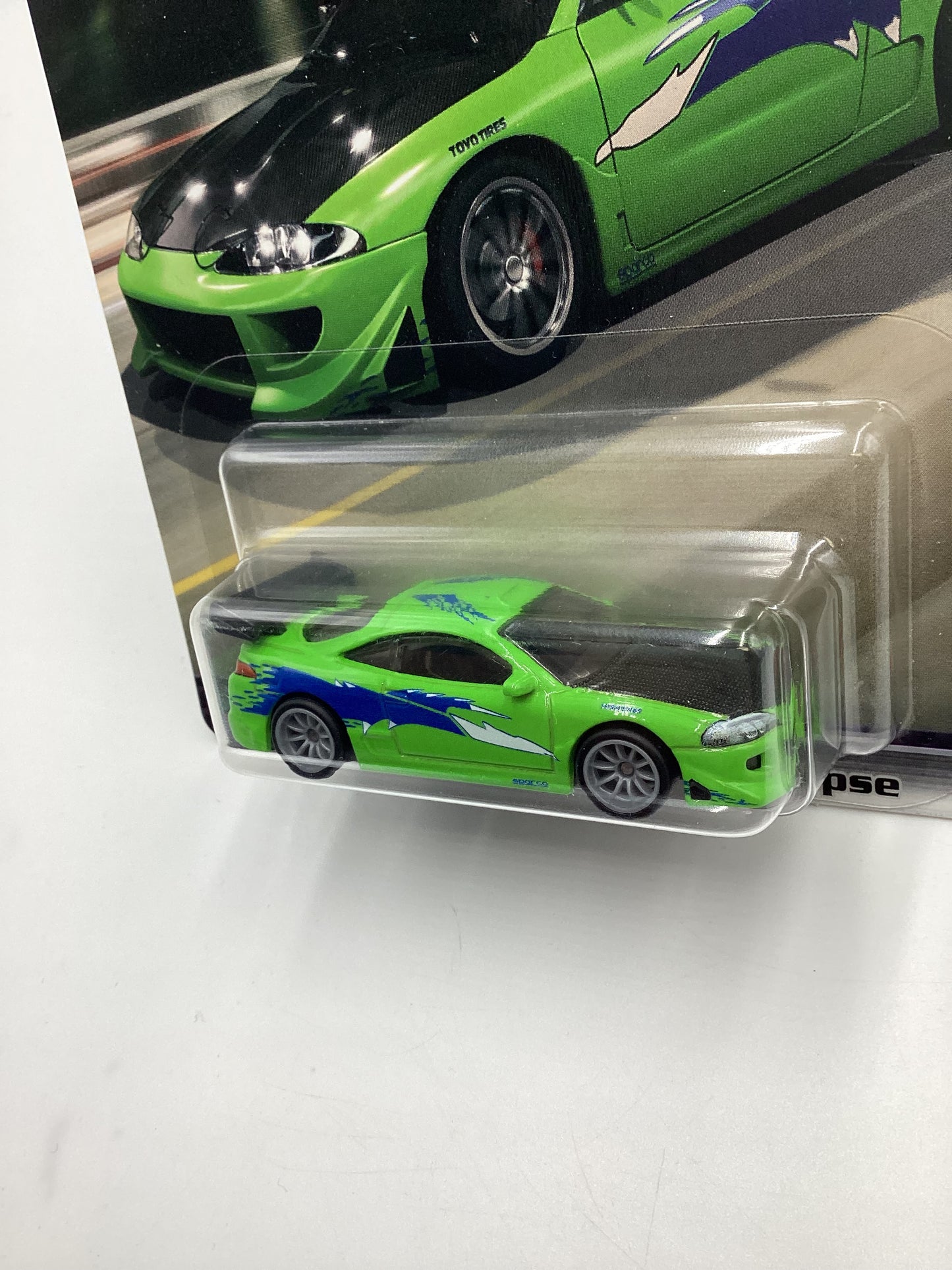 Hot Wheels Premium Fast & Furious Fast Stars #1 Mitsubishi Eclipse Green W/Protector (1)