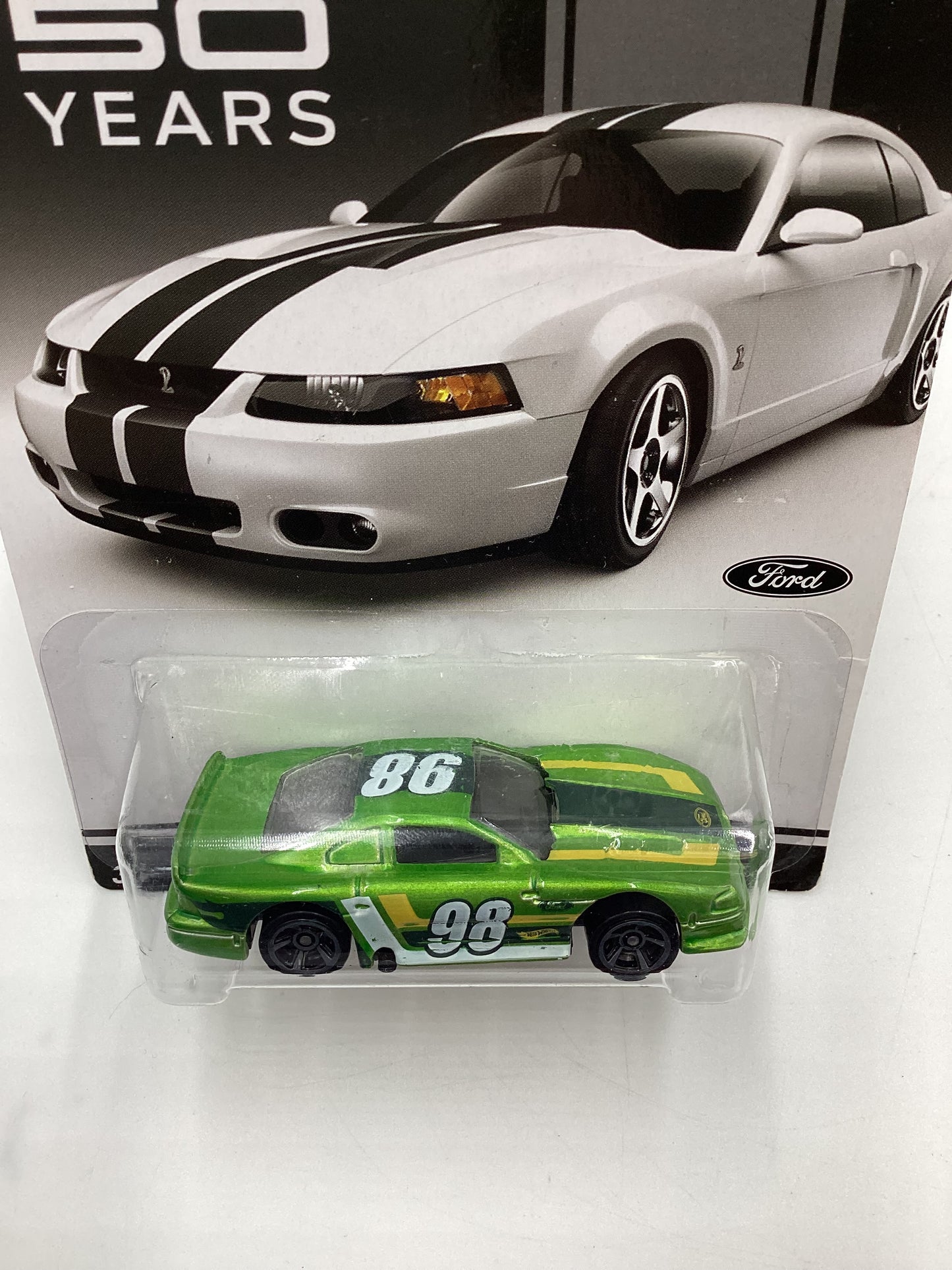 Hot Wheels Mustang 50 Years #5 03 Ford Mustang Cobra Green 153D