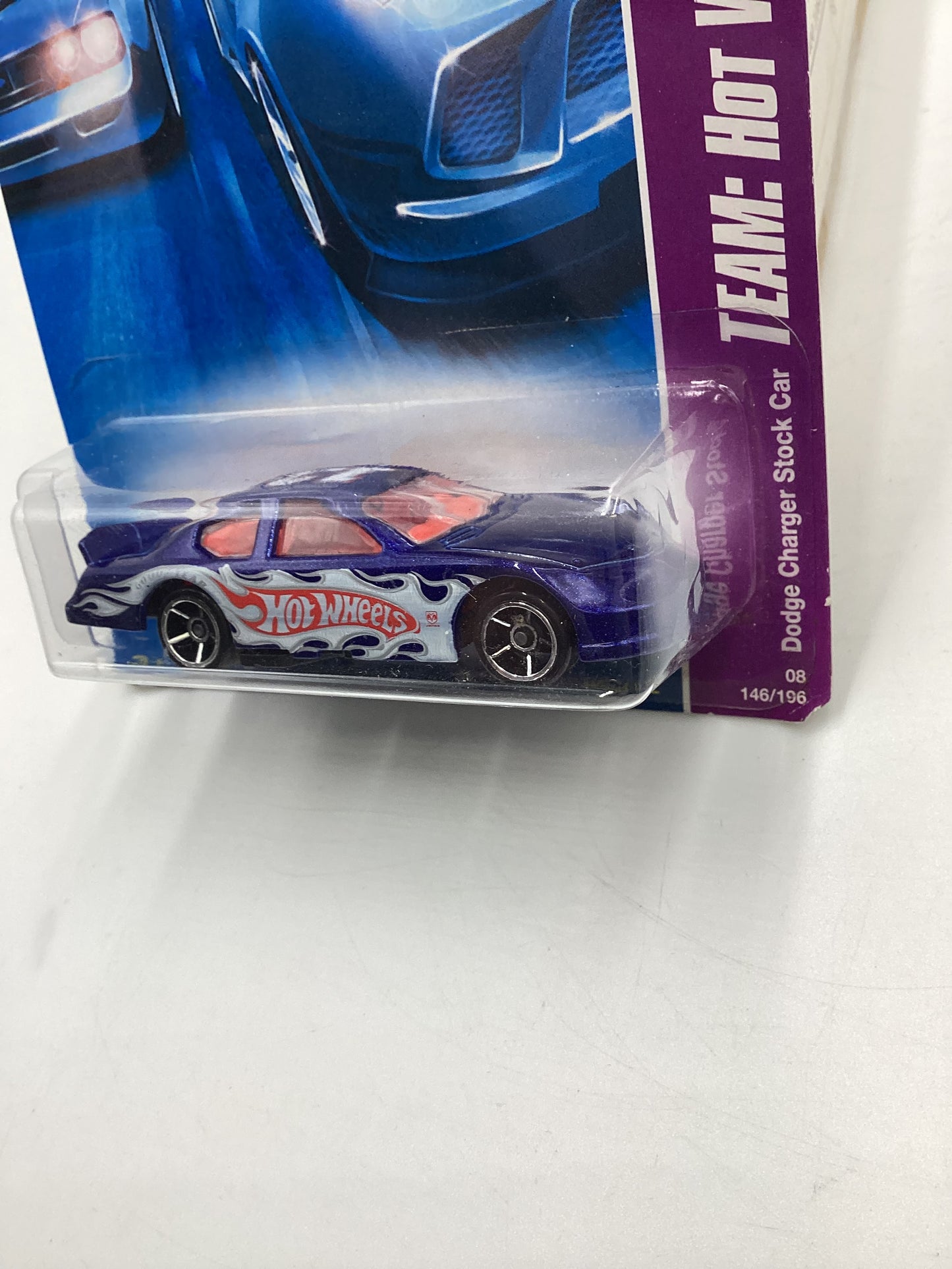 2008 Hot Wheels HW Team: Hot Wheels Racing #146 Dodge Charger Stock Car Blue 45D