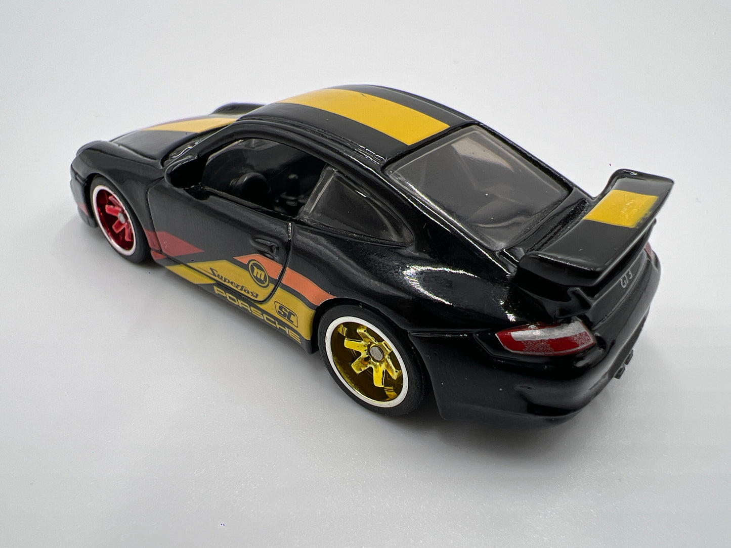 Matchbox Super Chase Porsche 911 GT3-2007 Black Loose CUSTOM