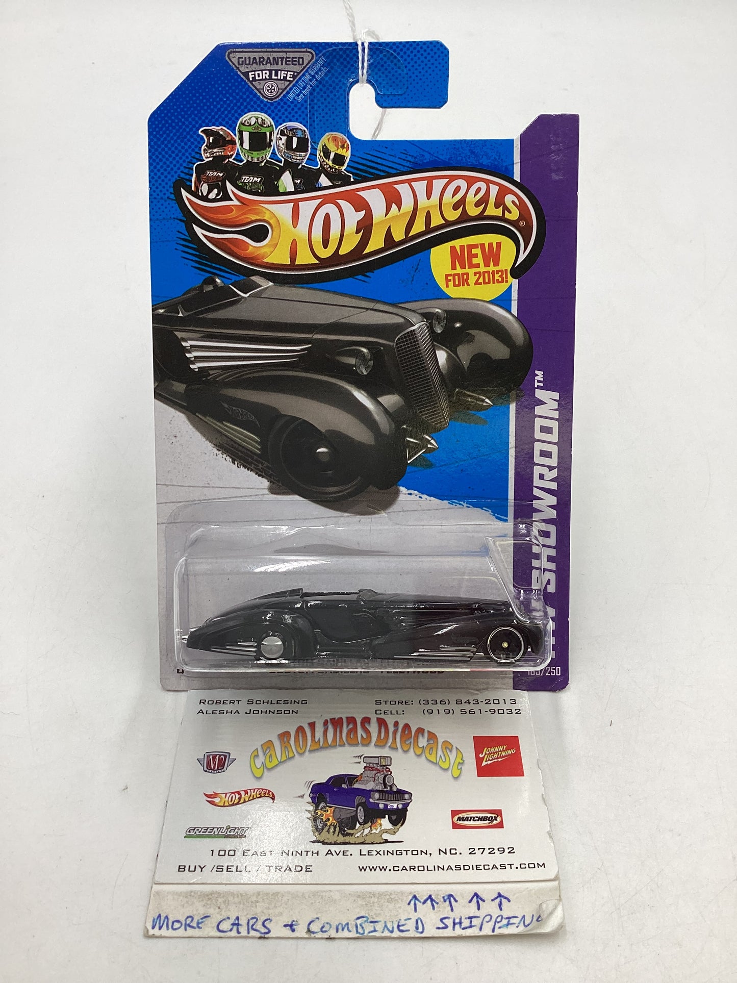 2013 Hot Wheels #185 Custom Cadillac Fleetwood Black 66H