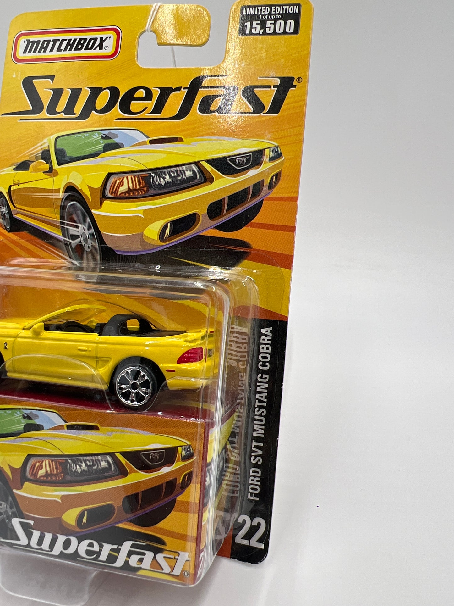 Matchbox Superfast #22 Ford SVT Mustang Cobra Yellow 169M