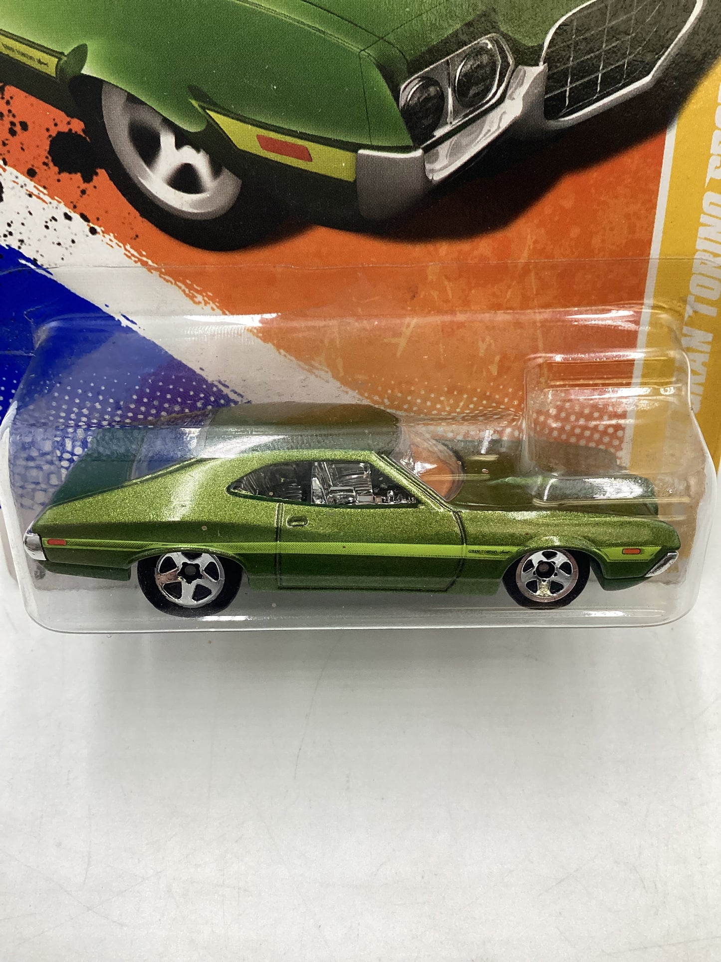 2011 Hot wheels #2 72 Ford Gran Torino Sport Green 32B