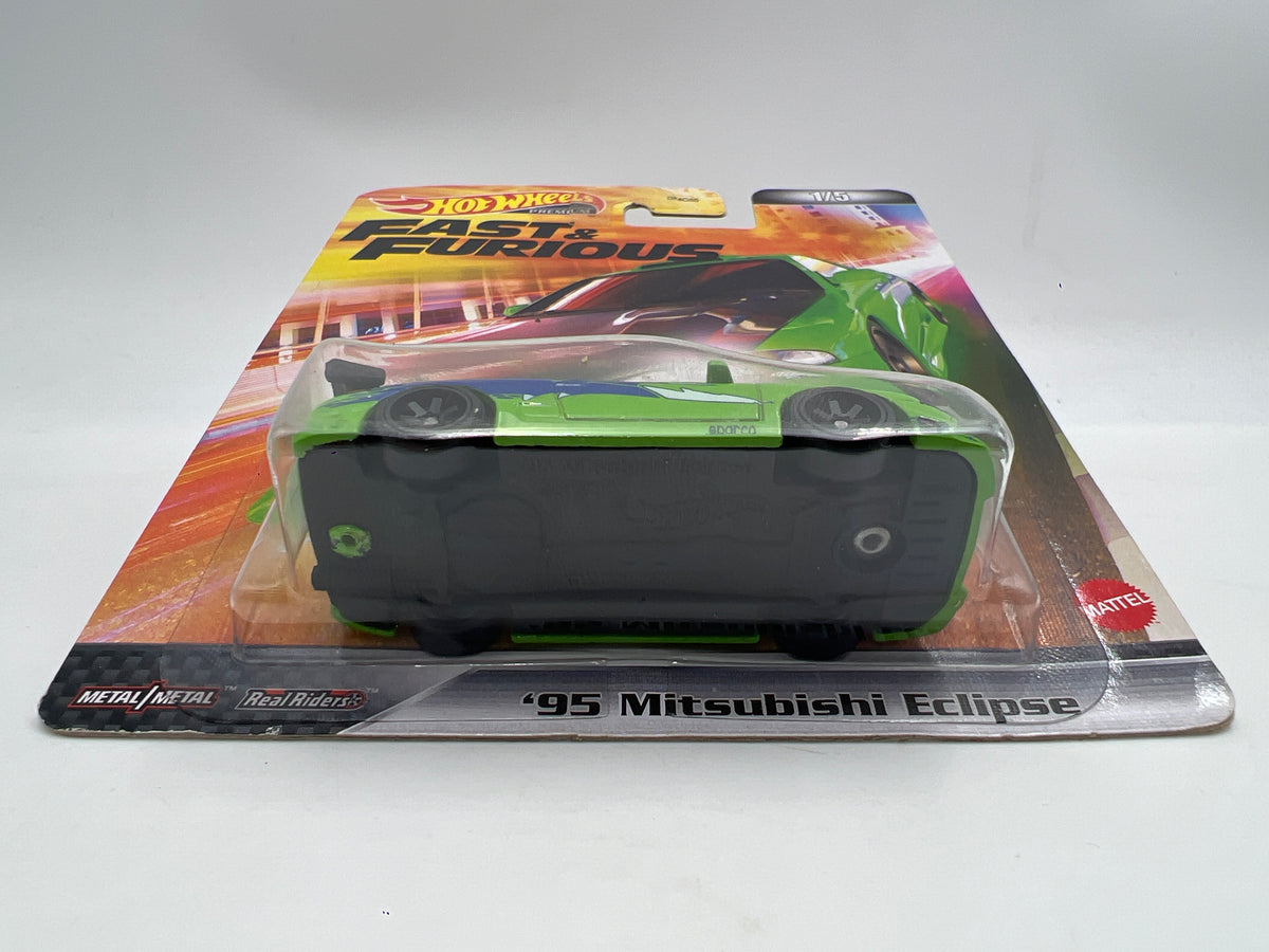 Hot Wheels Premium Fast & Furious #1 95 Mitsubishi Eclipse Green W/Protector