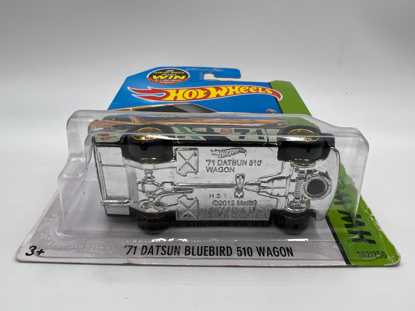 Hot Wheels Kmart 71 Datsun Bluebird 510 Wagon Wheel Swap Custom On Card W/Protector SR