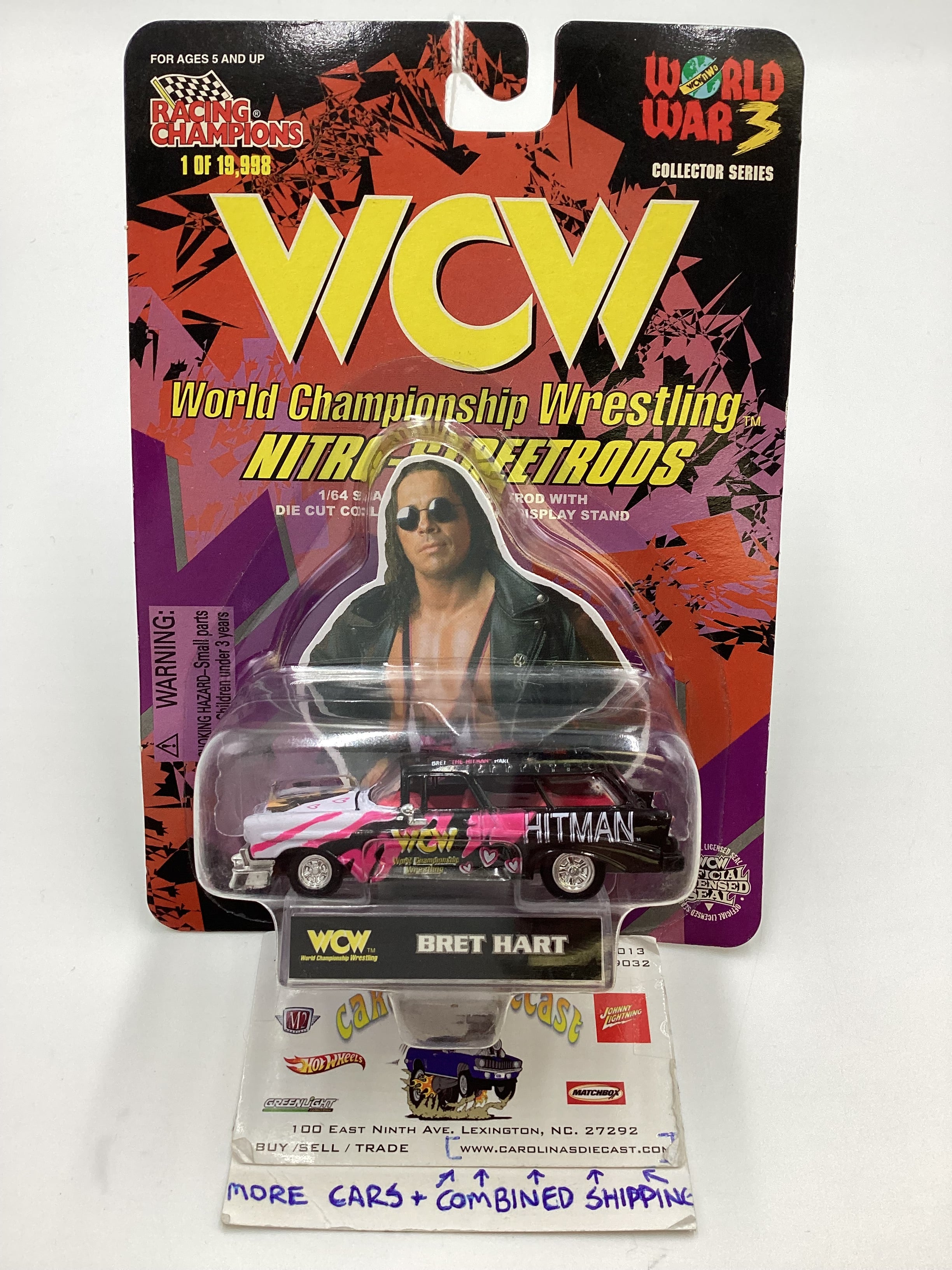 Racing Champions WCW Nitro Streetrods Bret Hart 56 Chevy Nomad