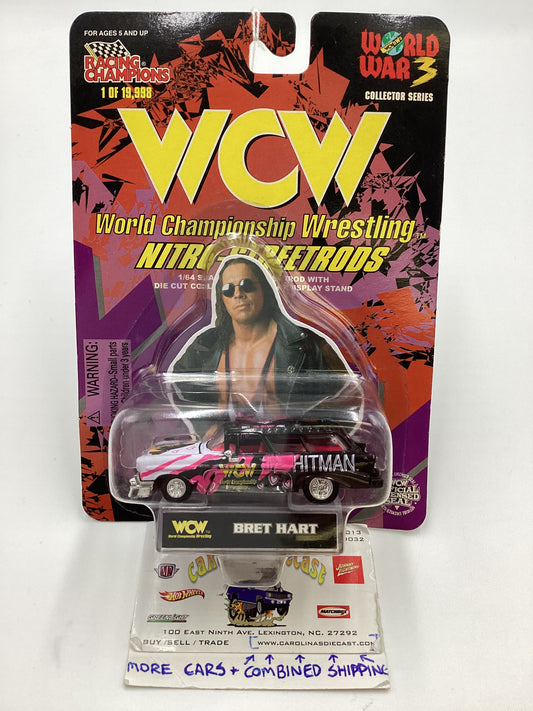 Racing Champions WCW Nitro Streetrods Bret Hart 56 Chevy Nomad Black SR