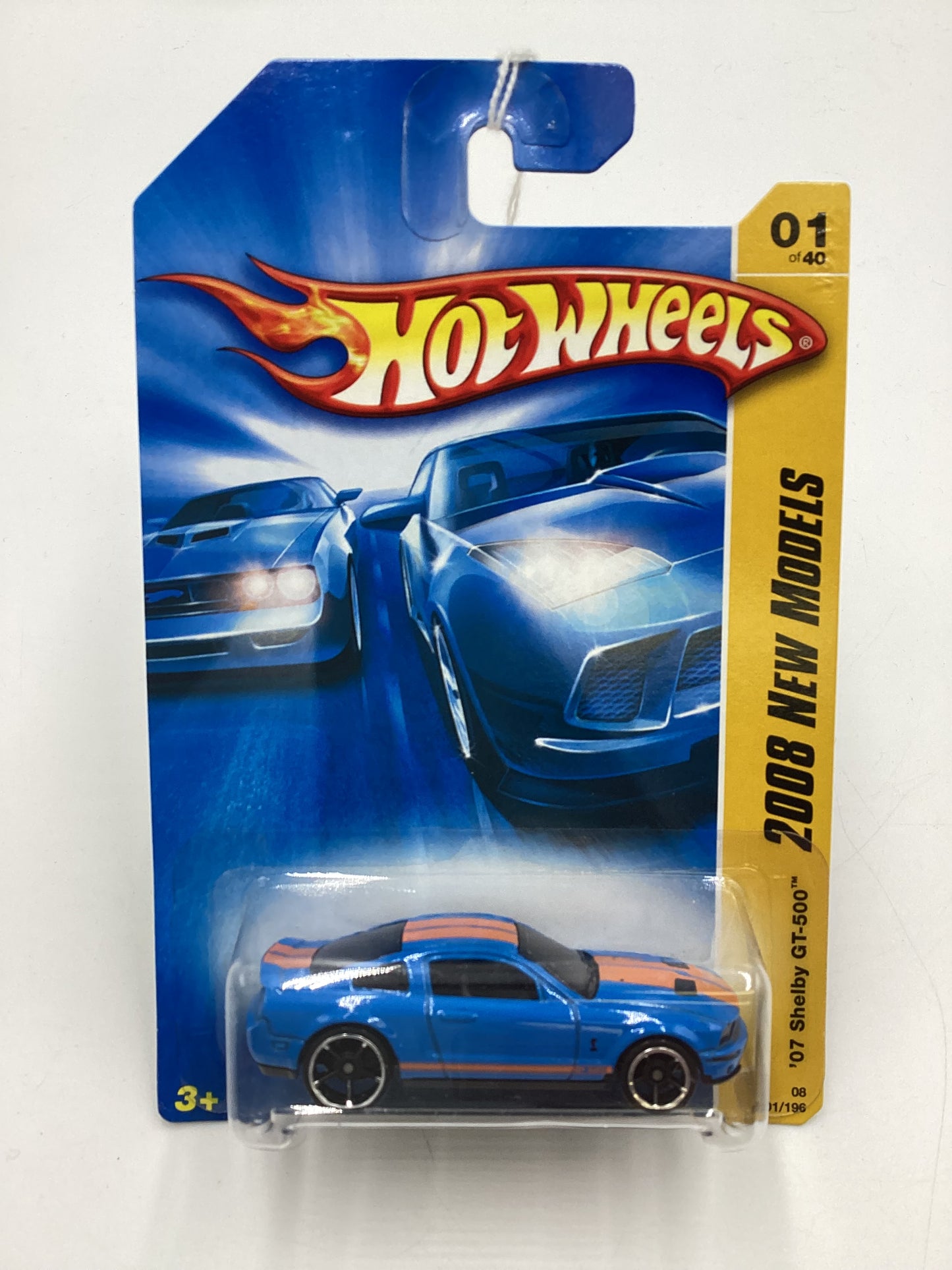 2008 Hot Wheels New Models #1 07 Shelby GT-500 Blue 23G