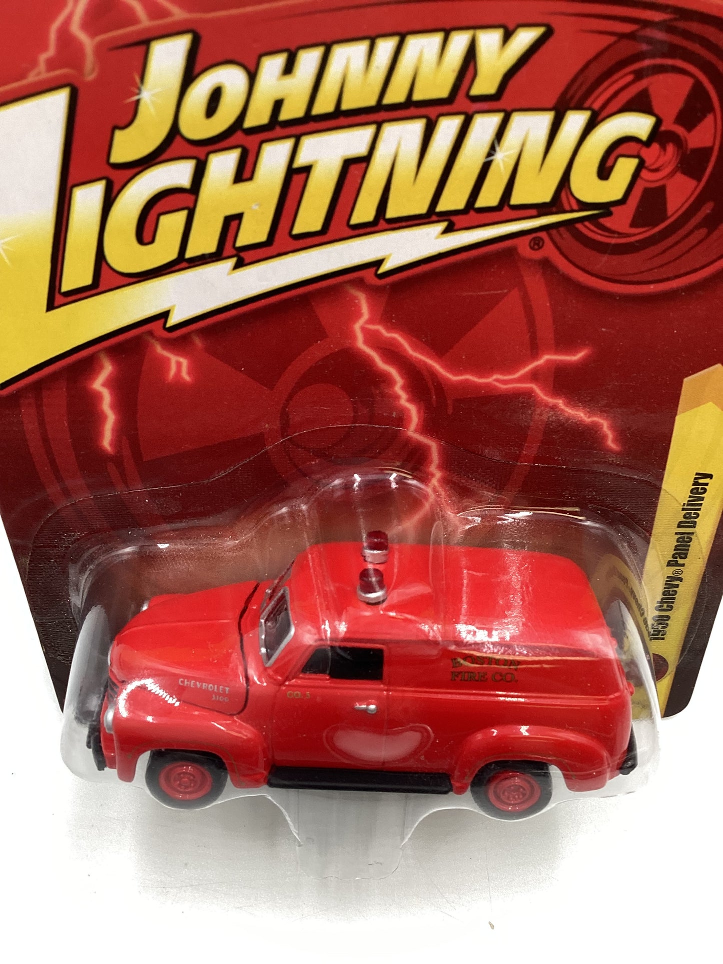 Johnny lightning Tomy #26 Chevy 1950 Chevy Delivery Fire Red 227H