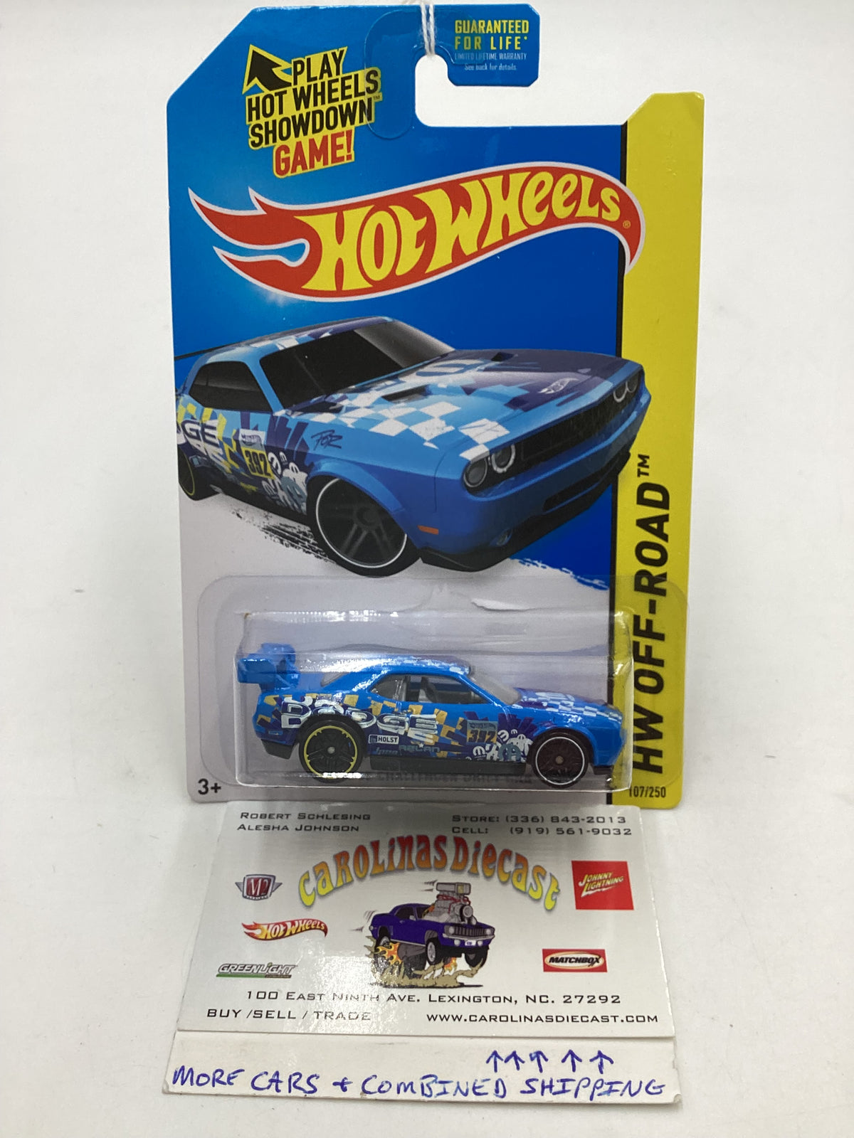 Hot Wheels 2013 HW Off Road Dodge Challenger Drift Car 107/250, Scala 1:64, Nuovo