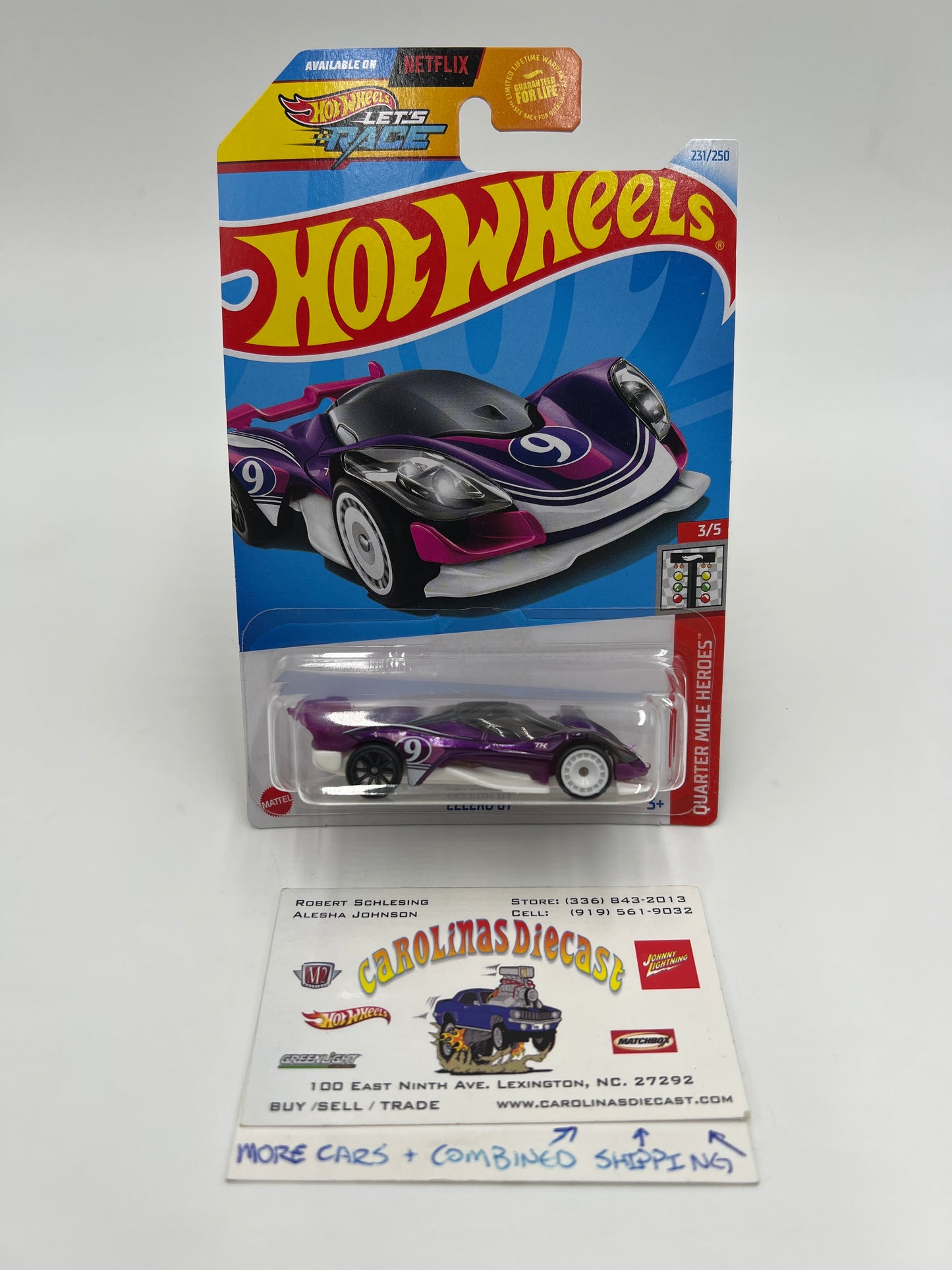 2024 Hot Wheels Super Treasure Hunt #231 Celero GT Purple W/Protector