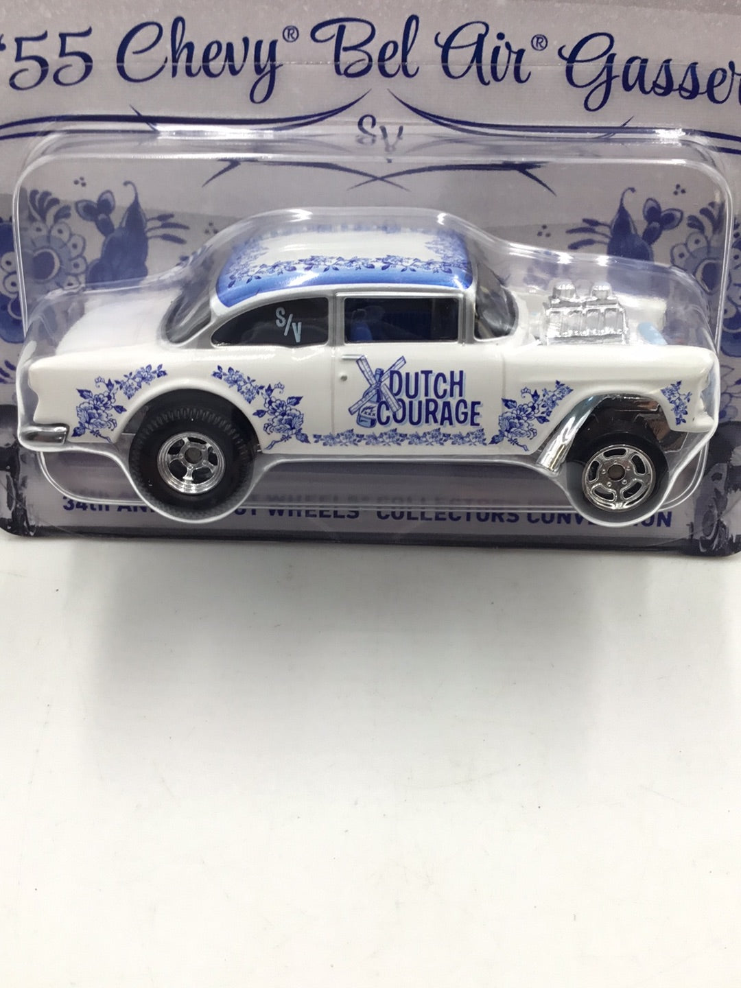Hot wheels 1955 Chevy Gasser 2020 34nd annual Los Angeles collectors  Convention #5445 of 5500 with protector