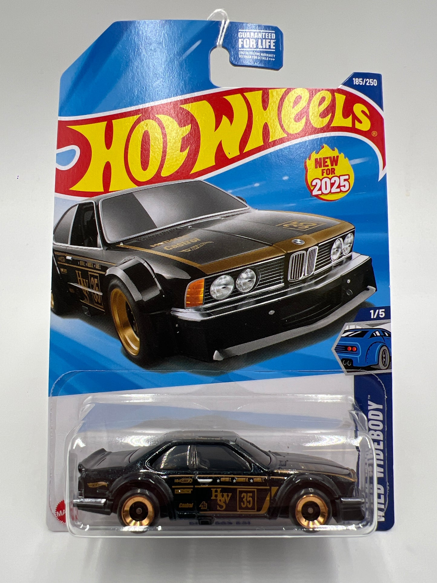 2025 Hot Wheels H Case Wild Widebody #185 BMW 635 CSi Black 108E