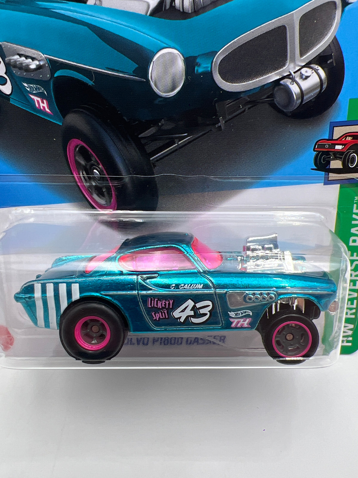 2024 Hot Wheels Factory Sealed Super Treasure Hunt #153 Volvo P1800 Gasser Blue W/Protector