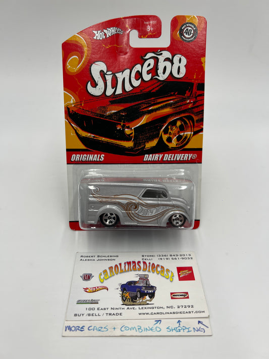 Hot Wheels Since 68 Originals #1 Dairy Delivery Silver W/Protector VHTF