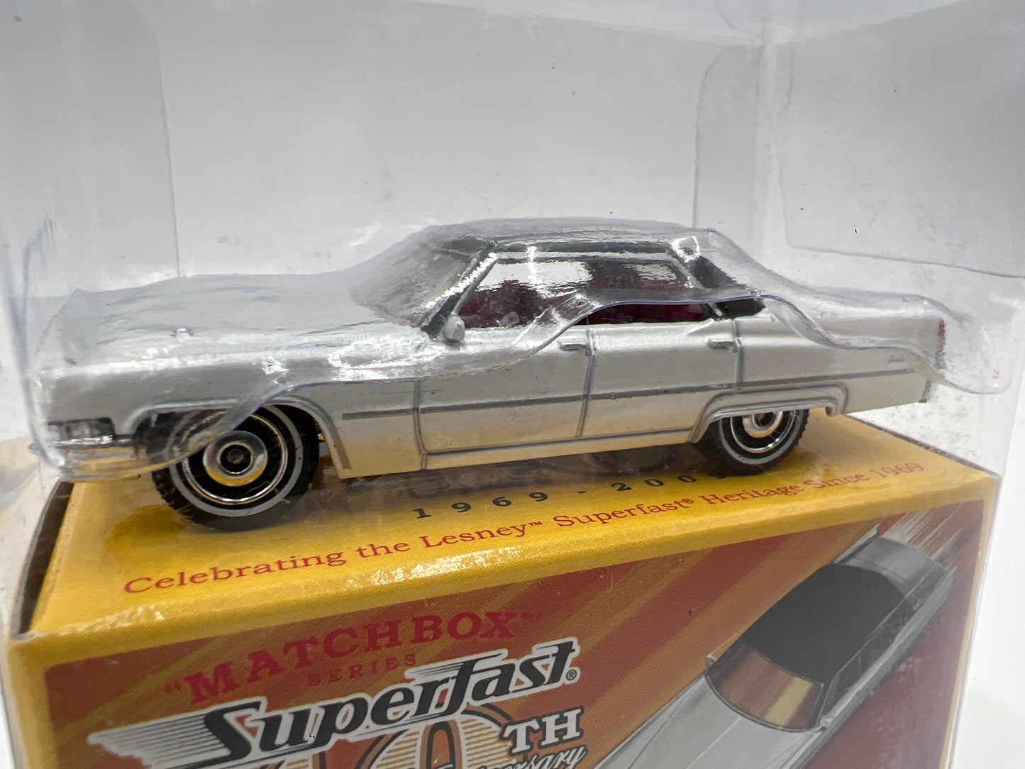 Matchbox Superfast 40th Anniversary #19 69 Cadillac Sedan Deville White