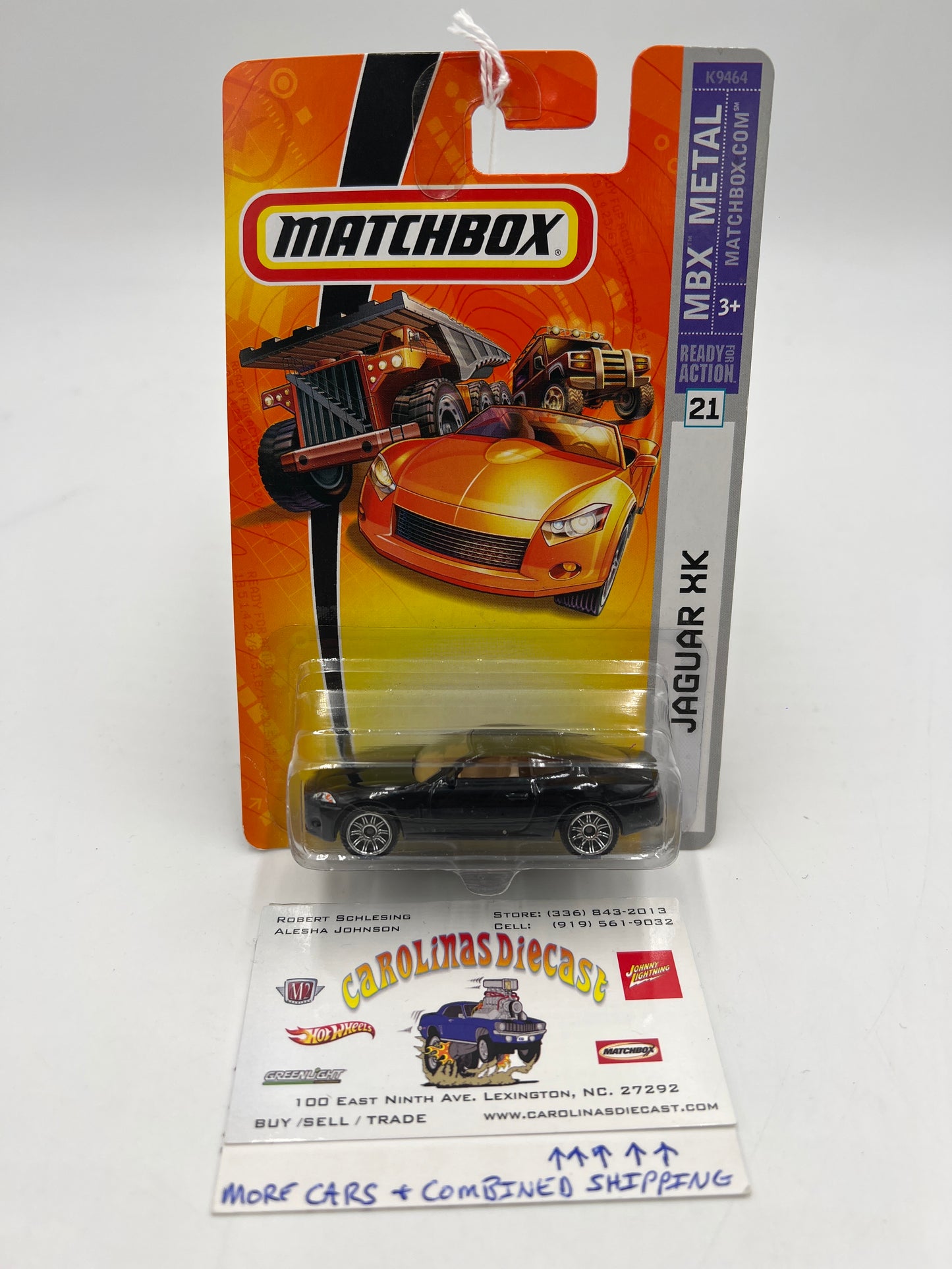 Matchbox #21 MBX Metal Jaguar XK Black 65C