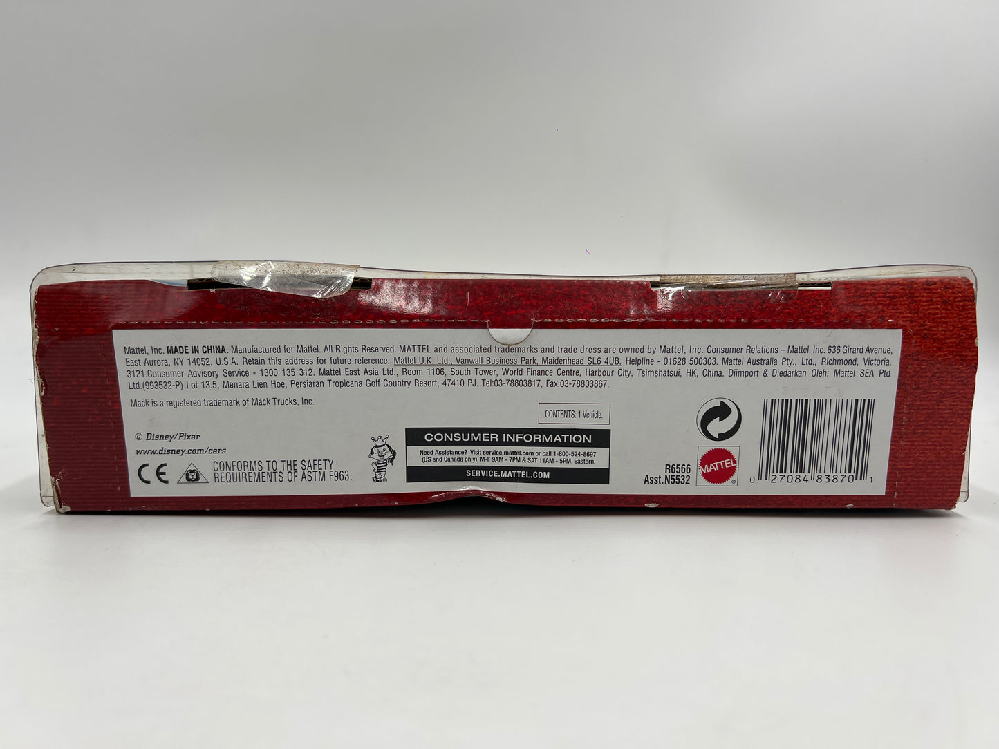 Disney Pixar Cars Hauler #13 Sidewall Shine Hauler Yellow