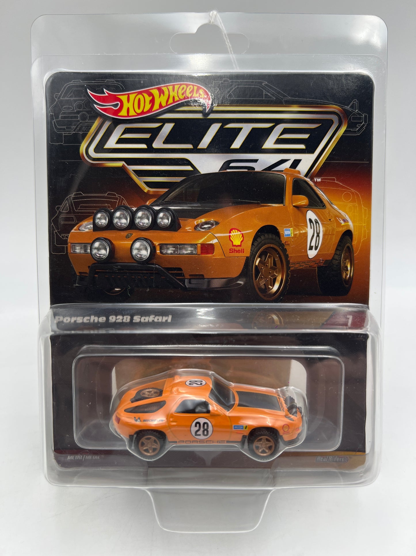 Hot Wheels RLC Elite 64 #7 Porsche 928 Safari Orange W/Protector