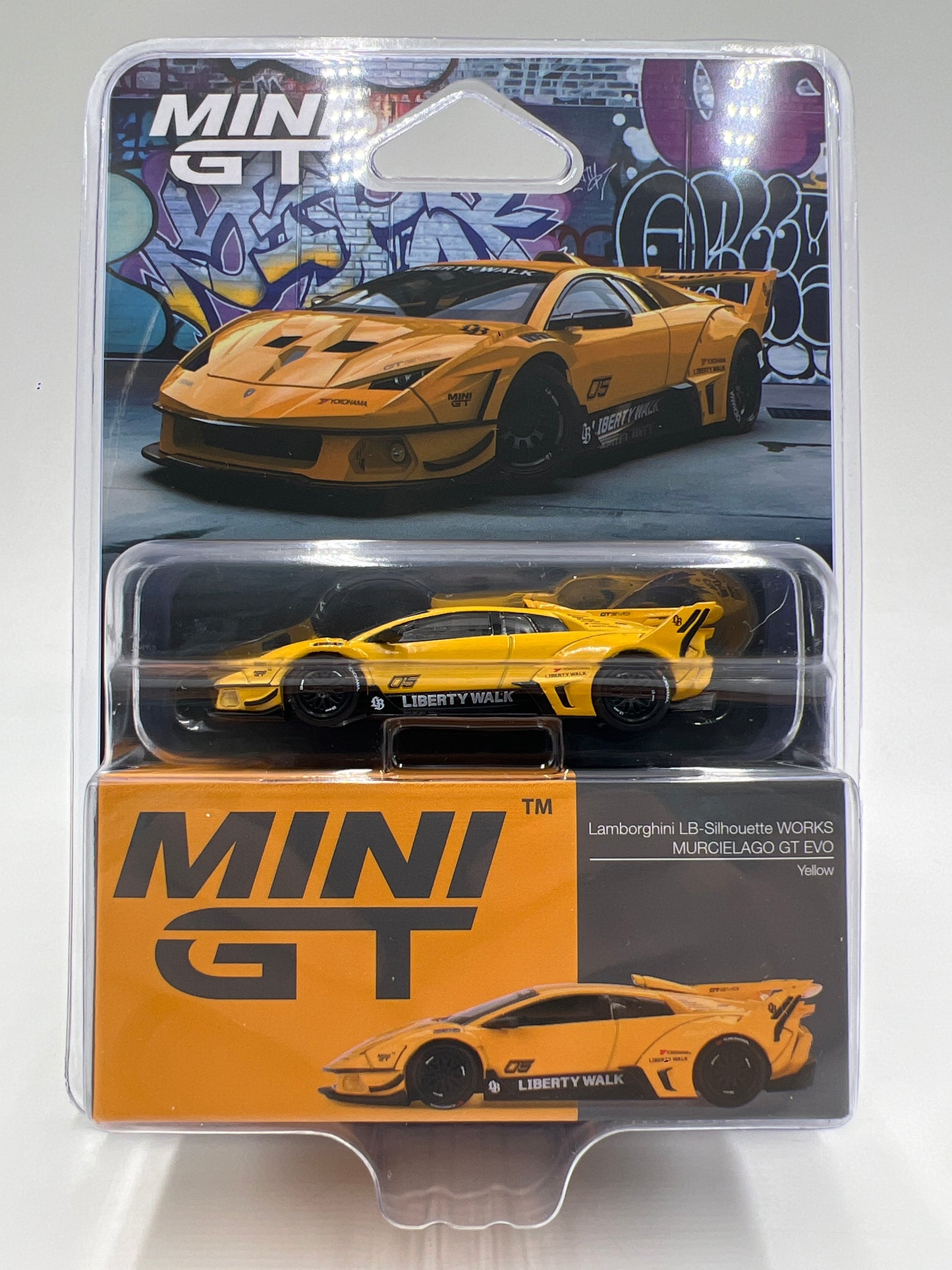 Mini GT #1135 Lamborghini LB-Silhouette Works Murcielago GT EVO Yellow 230E