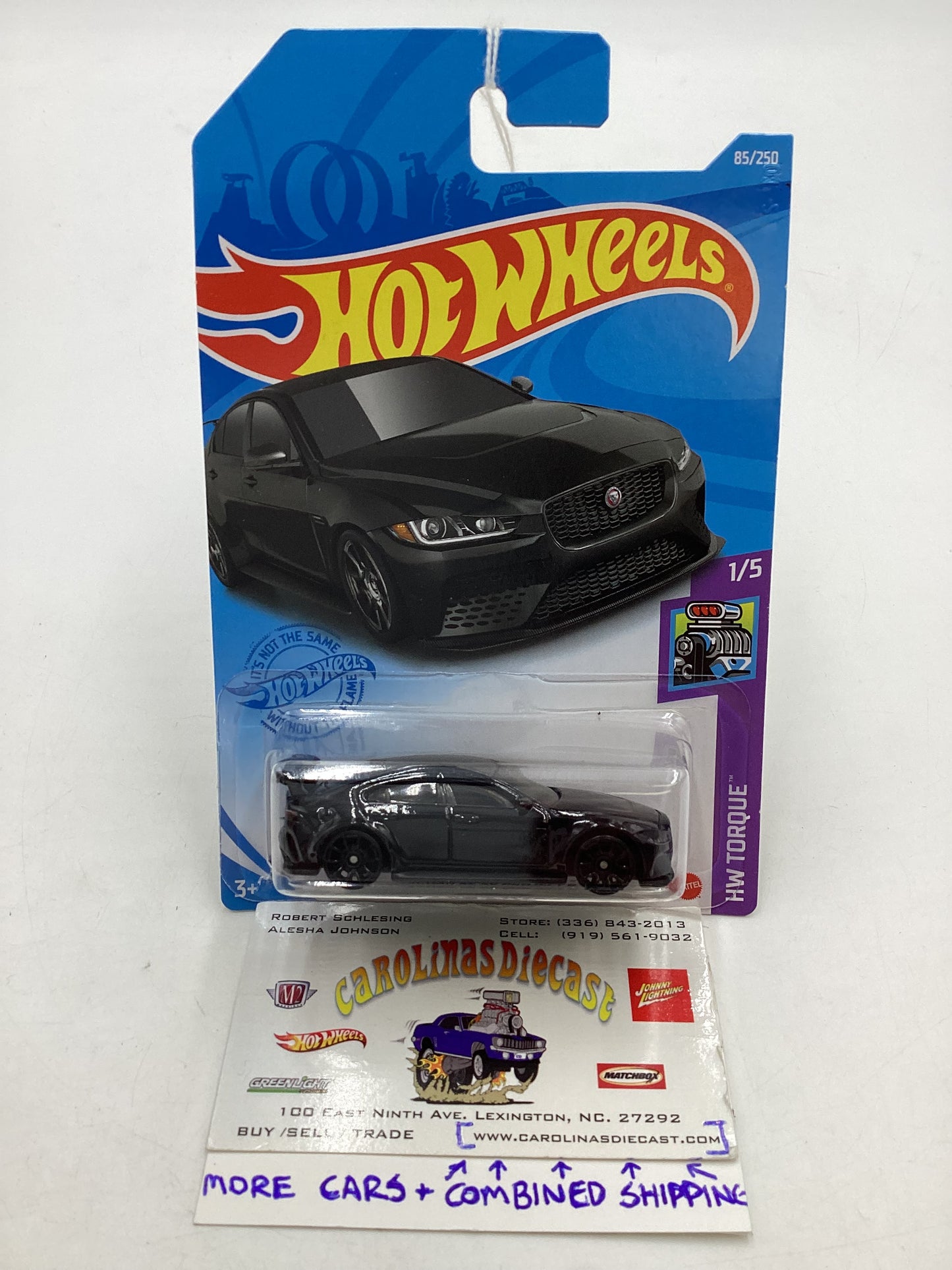 2021 Hot Wheels #85 Jaguar XE SV Project 8 Black 68C