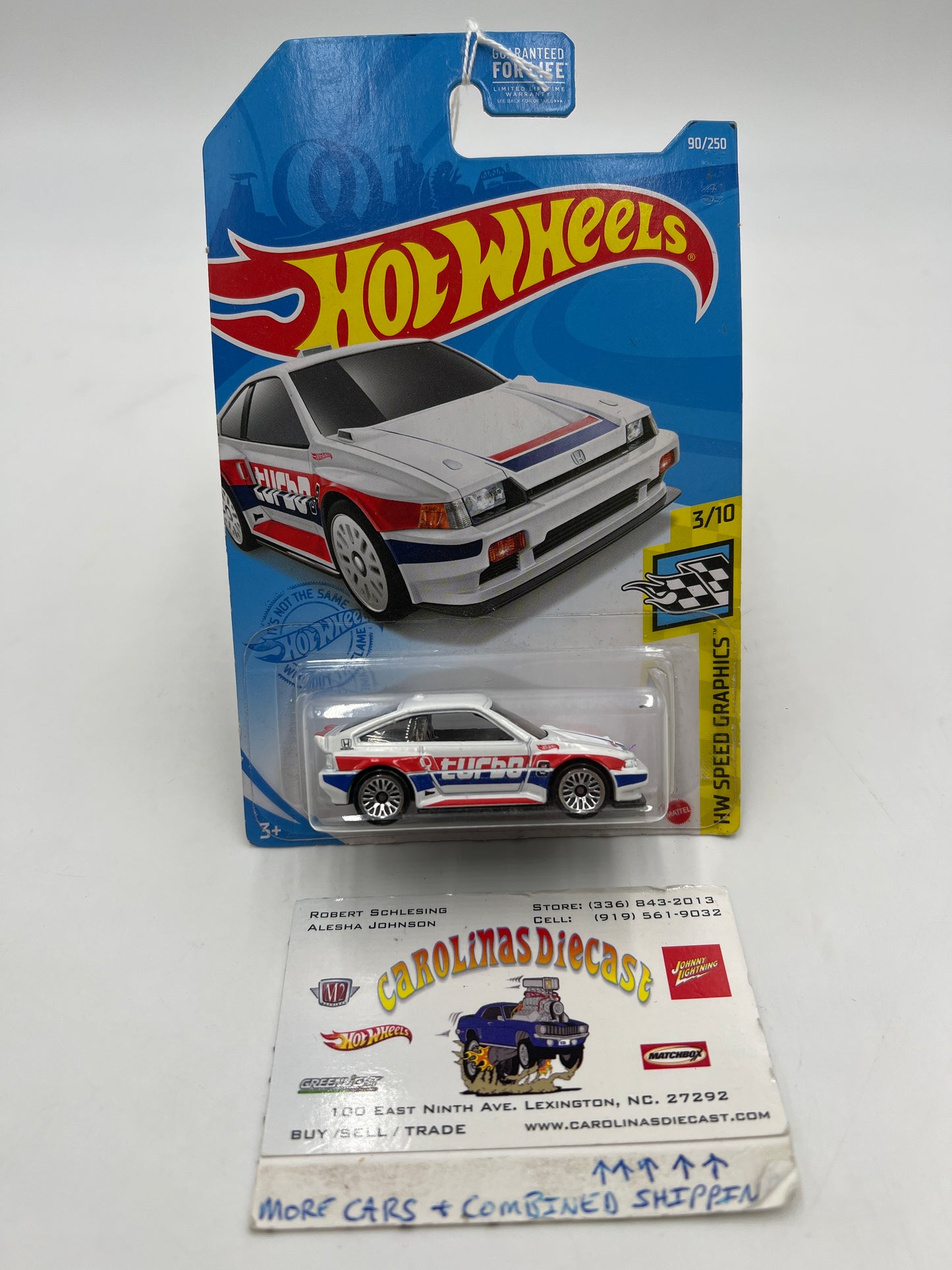 2021 Hot Wheels Speed Graphics #90 1985 Honda CR-X crx White 78C