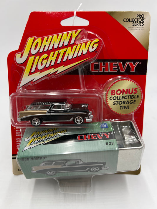 Johnny Lightning Pro Collector Series #29 1956 Chevy Nomad Black/Gold W/Storage Tin 228D