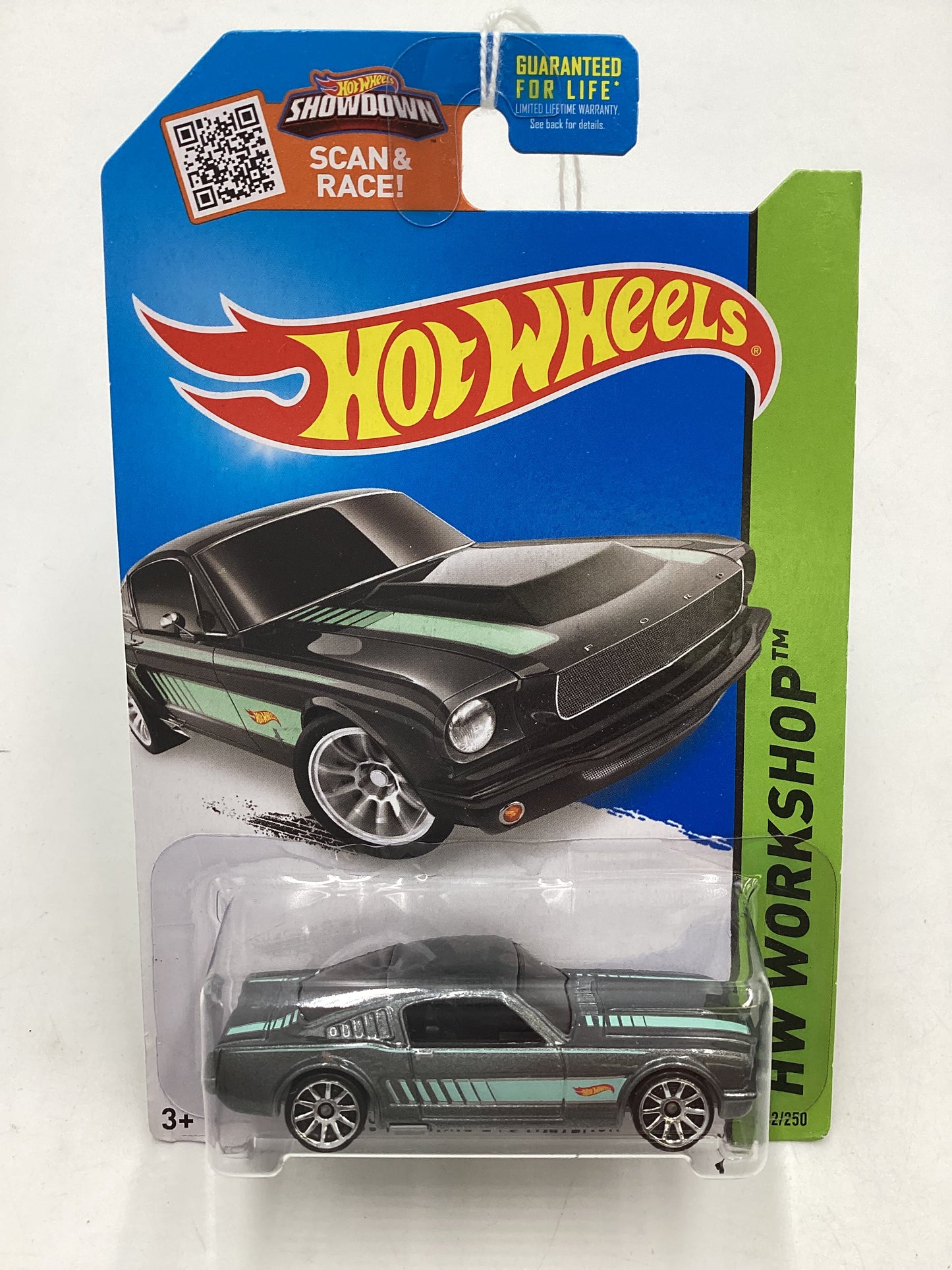 2015 Hot Wheels Workshop #242 65 Mustang 2+2 Fastback Silver 25H