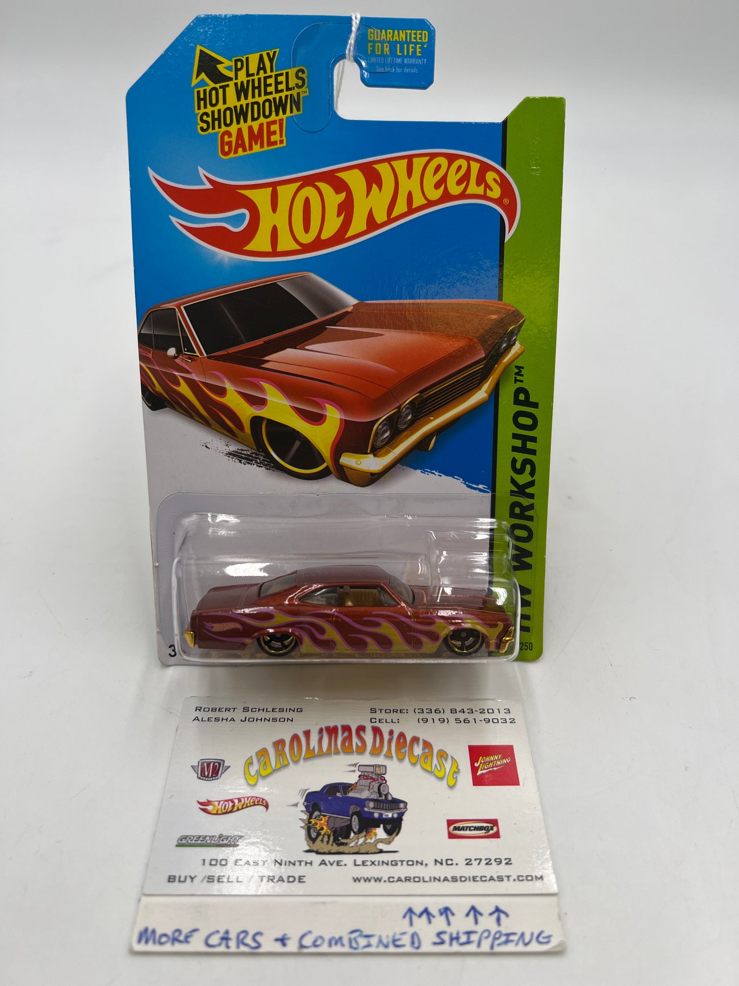 2014 Hot Wheels Workshop #218 65 Chevy Impala Red 12E