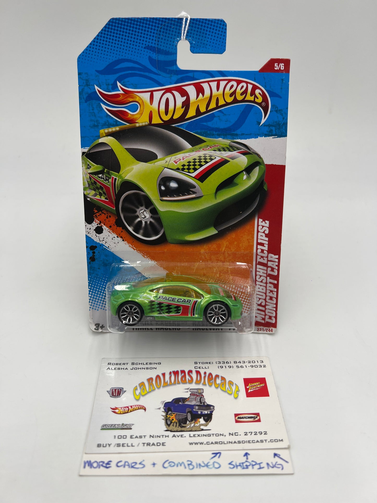 2011 Hot Wheels Thrill Racers Raceway #221 Mitsubishi Eclipse Concept Car Green