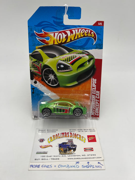 2011 Hot Wheels Thrill Racers Raceway #221 Mitsubishi Eclipse Concept Car Green