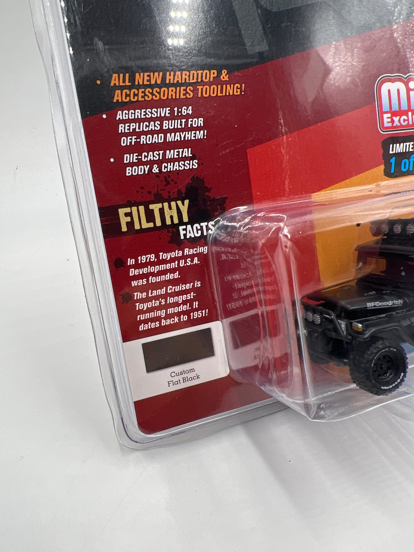 Johnny Lightning MiJo Exclusives 1/4800 Off Road TRD 1980 Toyota Land Cruiser Black