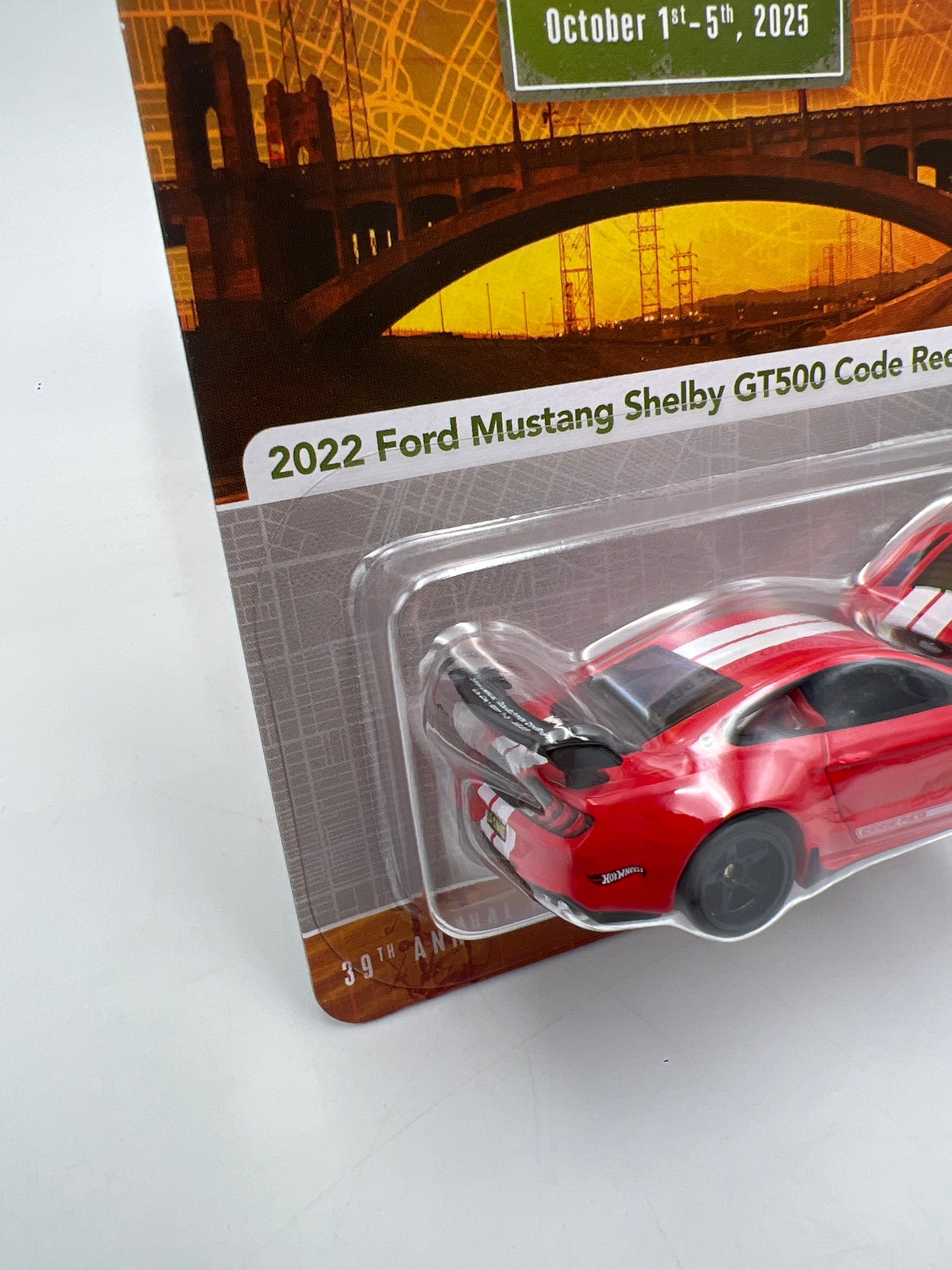 2025 Hot Wheels 39th Collectors Convention 2022 Ford Mustang Shelby GT500 Code Red W/Protector 2