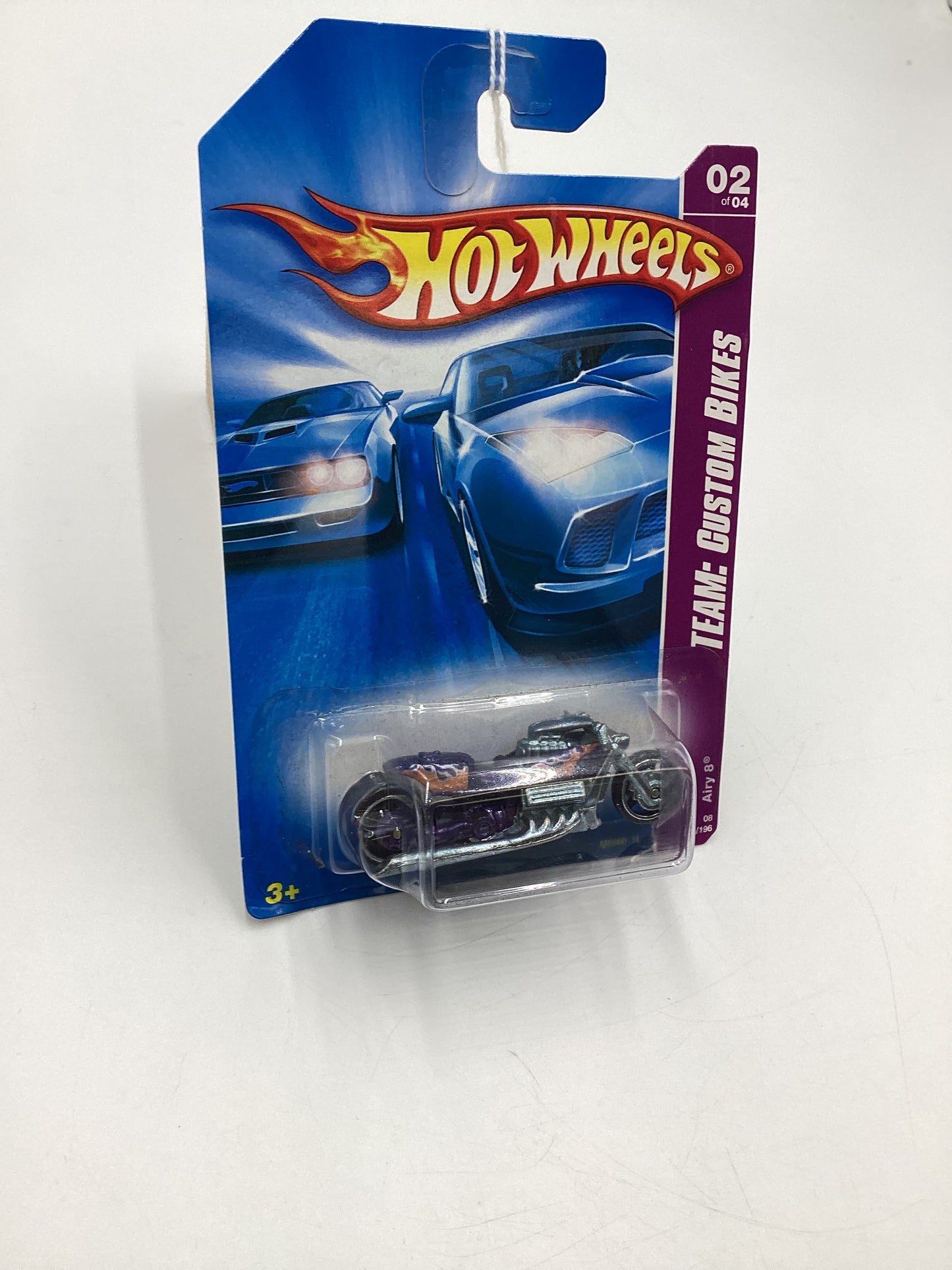 2008 Hot Wheels HW Team: Custom Bikes #150 Airy 8 Purple 113B