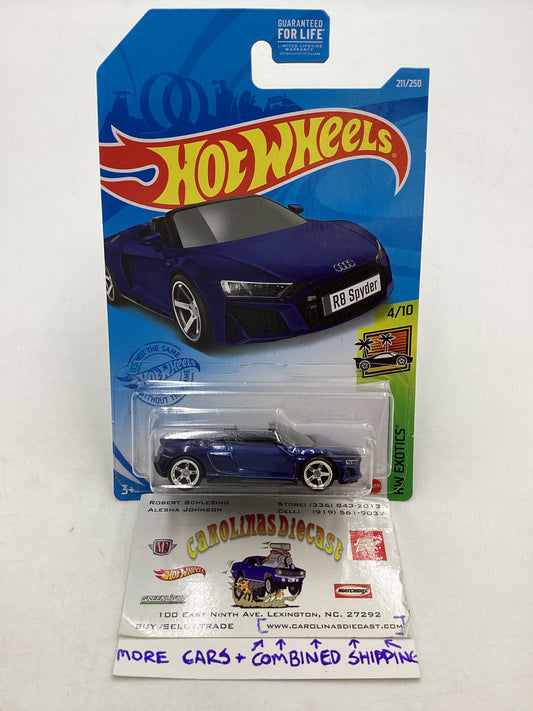 2019 Hot wheels #211 Super treasure hunt 2019 Audi R8 Spyder W/Protector