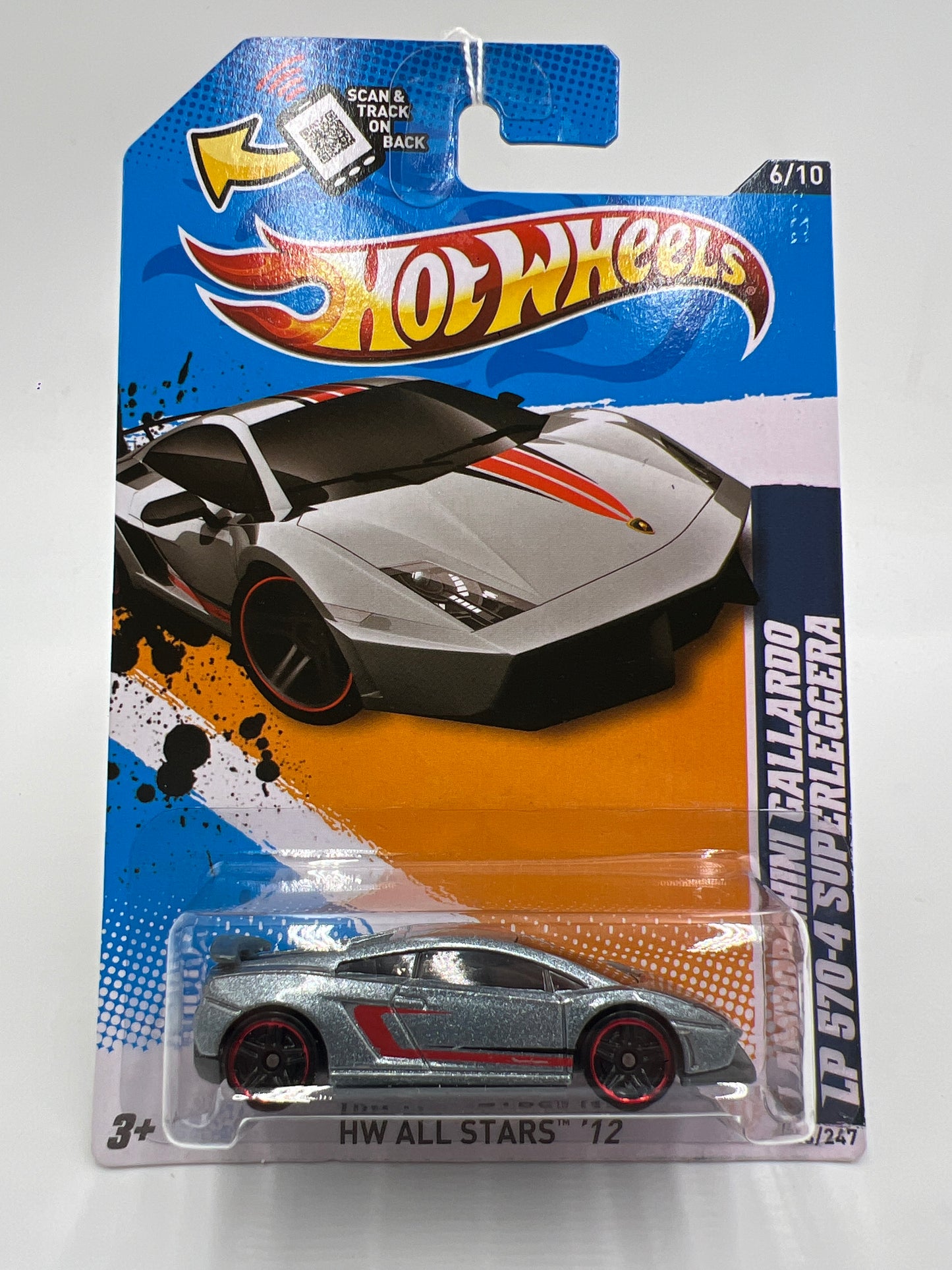 2012 Hot Wheels All Stars #126 Lamborghini Gallardo LP 570-4 SuperLeggera Silver