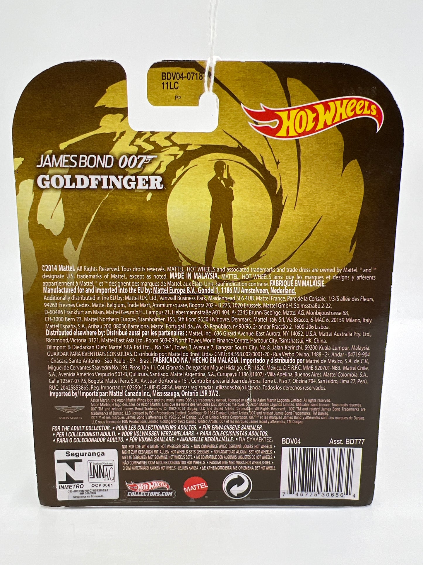 Hot Wheels Premium Retro Entertainment 007 Goldfinger 1963 Aston Martin DB5 Silver 244D