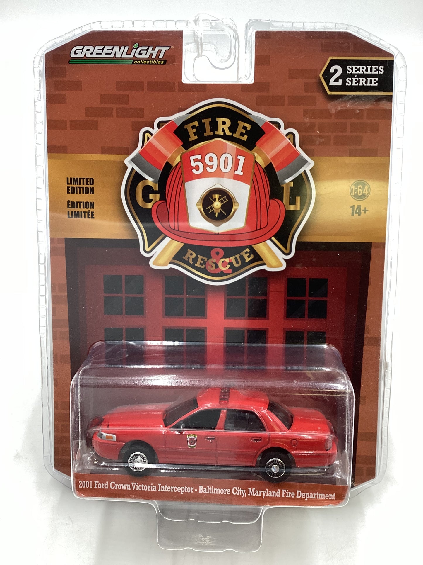 Greenlight Fire and Rescue Series 2 2001 Ford Crown Victoria Interceptor Baltimore City Fire Department 177F