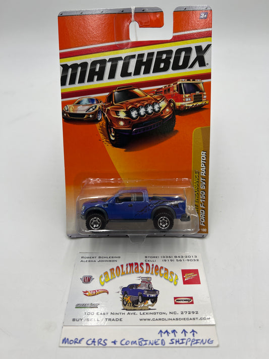 Matchbox #85 Desert Endurance Ford F150 SVT Raptor Blue 30D