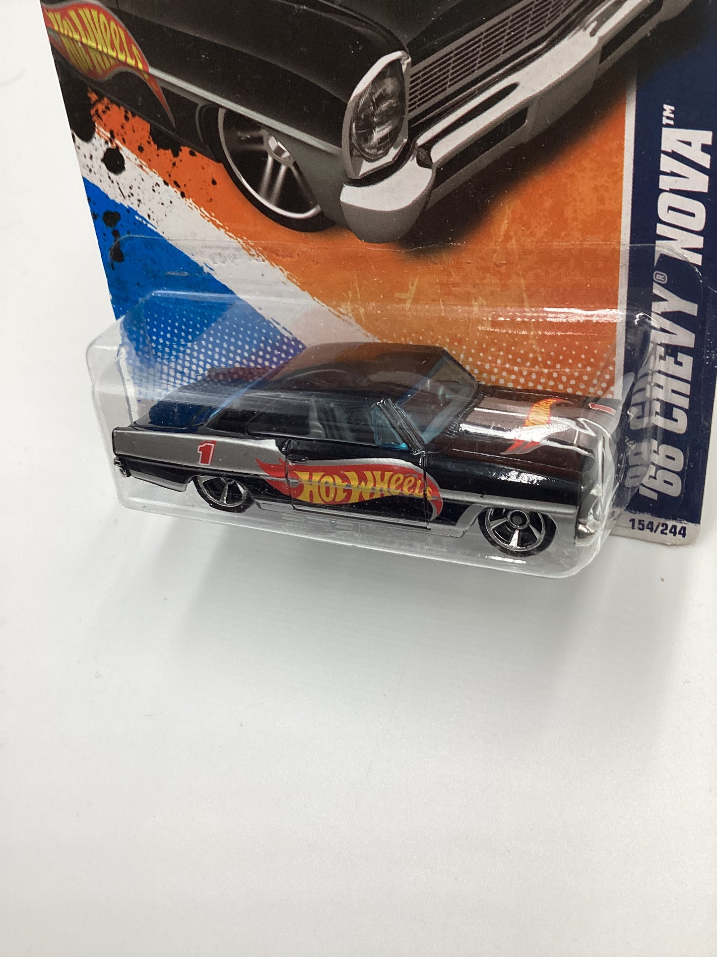 2011 Hot Wheels #154 66 Chevy Nova Black 11C