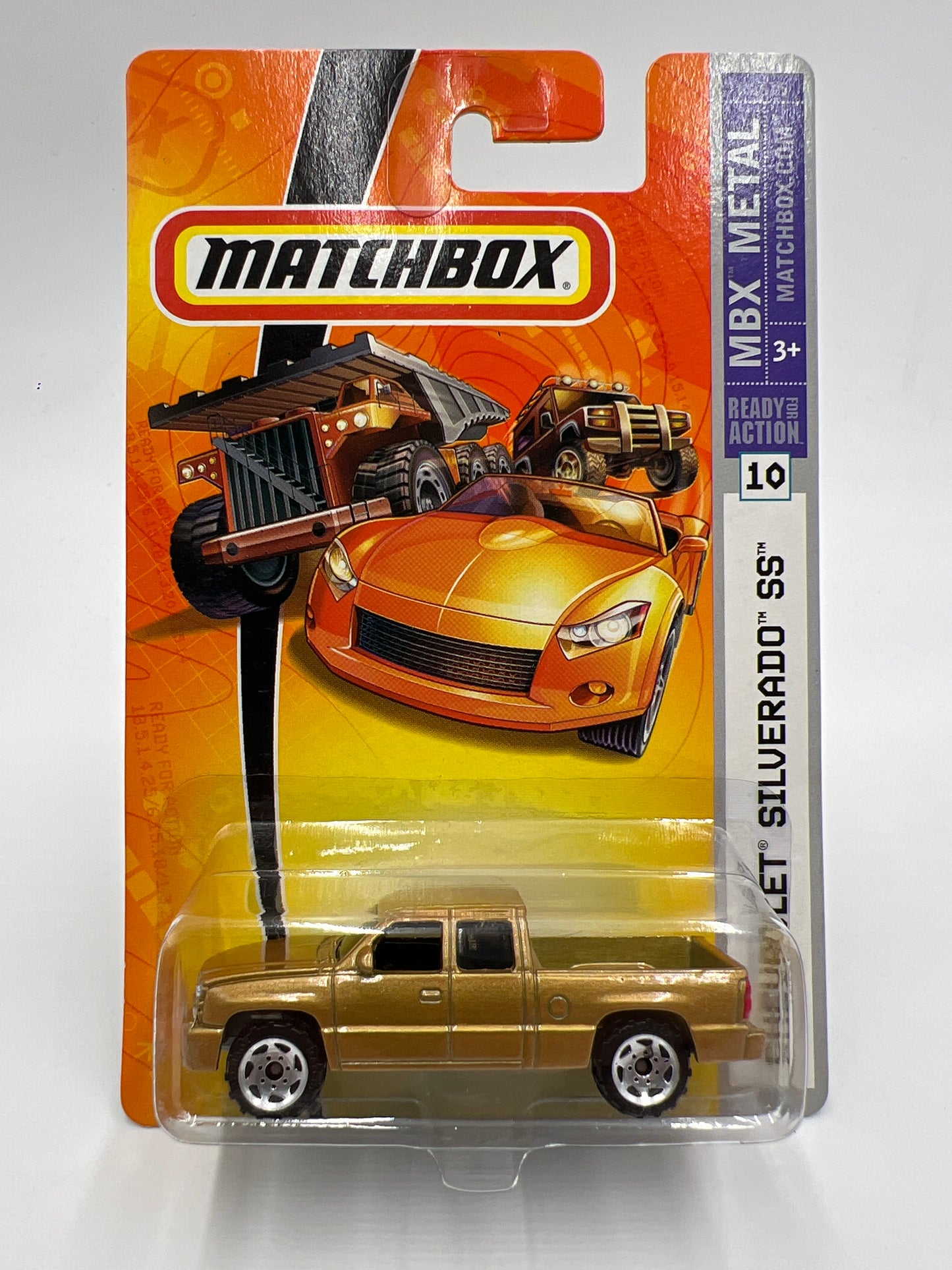 Matchbox MBX Metal #10 Chevrolet Silverado SS Gold Cateye W/Protector
